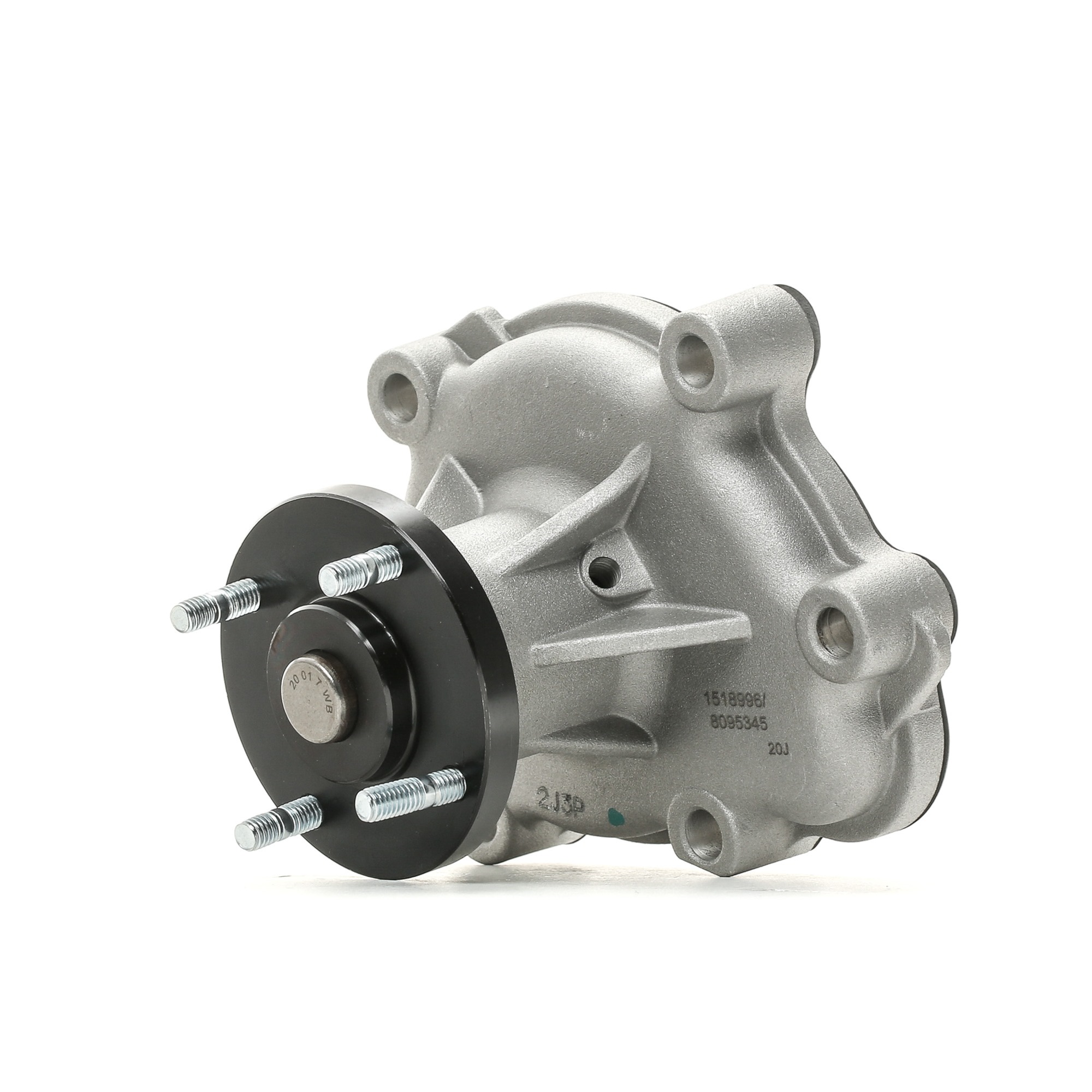 RIDEX 1260W0127 Water pump Cast Aluminium, without belt pulley, with seal, with flange, with studs, Mechanical, Metal impeller