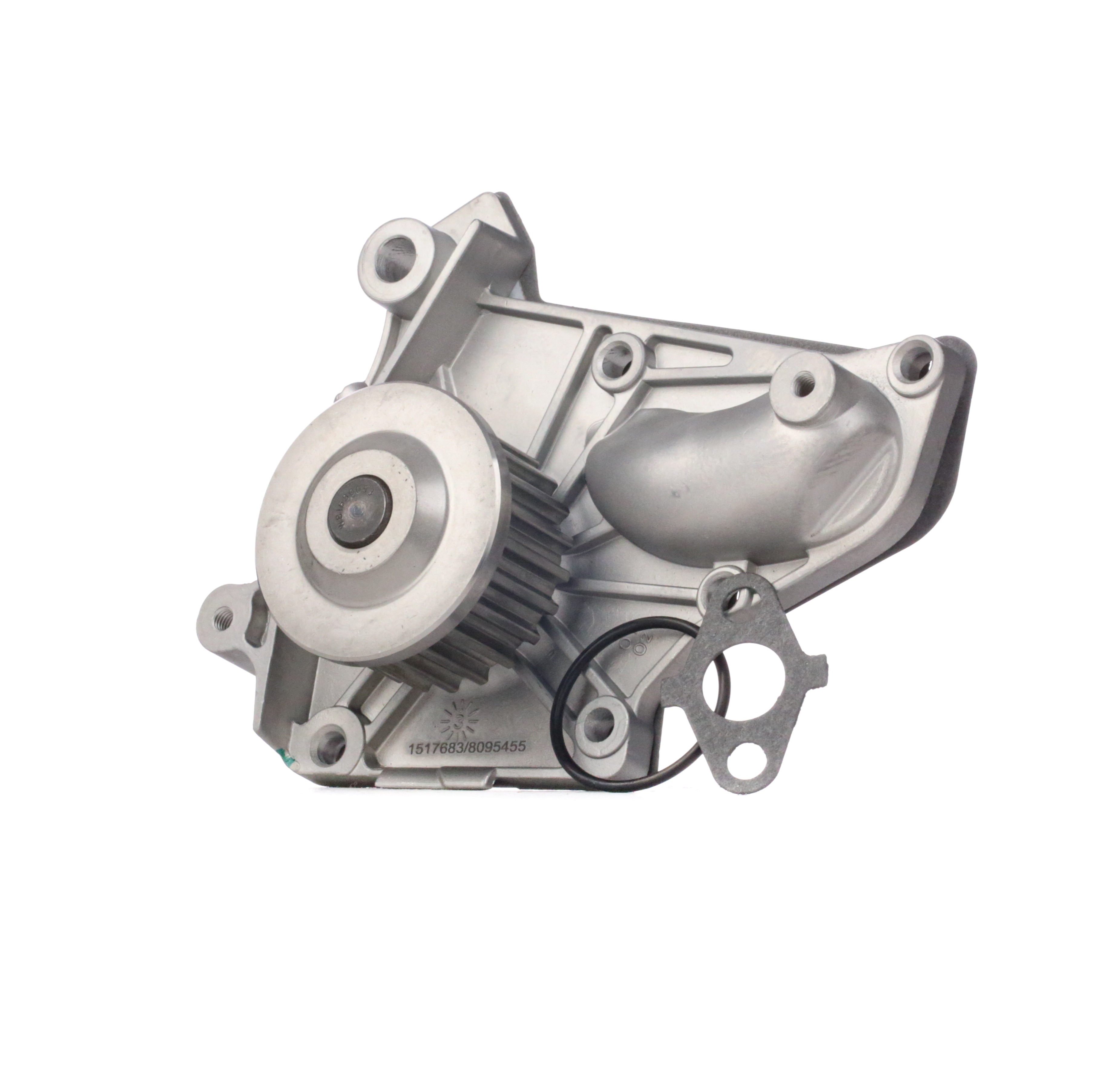 RIDEX 1260W0153 Water pump Number of Teeth: 23, Cast Aluminium, with belt pulley, Mechanical, Metal, Belt Pulley Ø: 57 mm