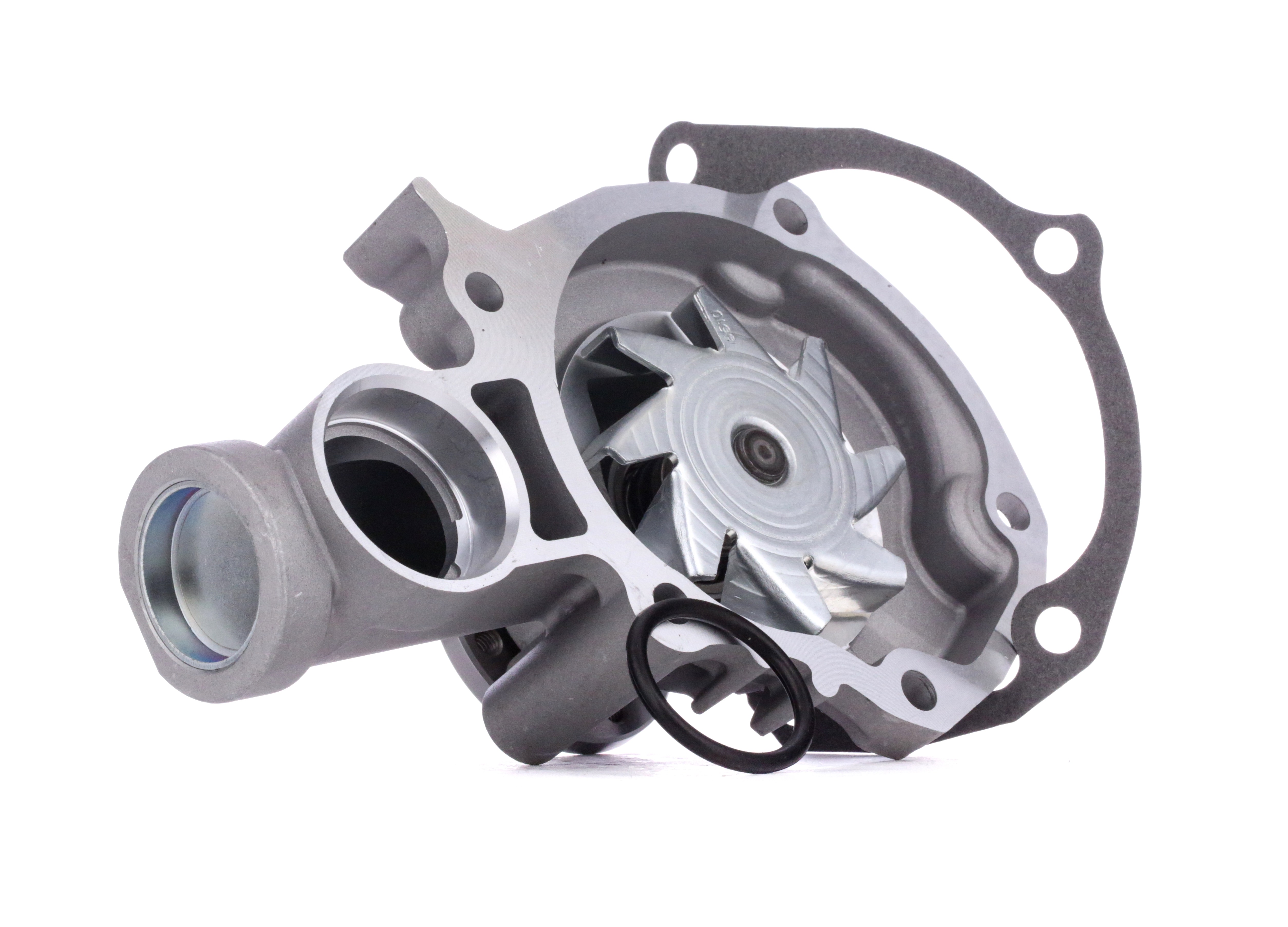 RIDEX 1260W0151 Water pump Cast Aluminium, without belt pulley, with gaskets/seals, Mechanical, Metal impeller