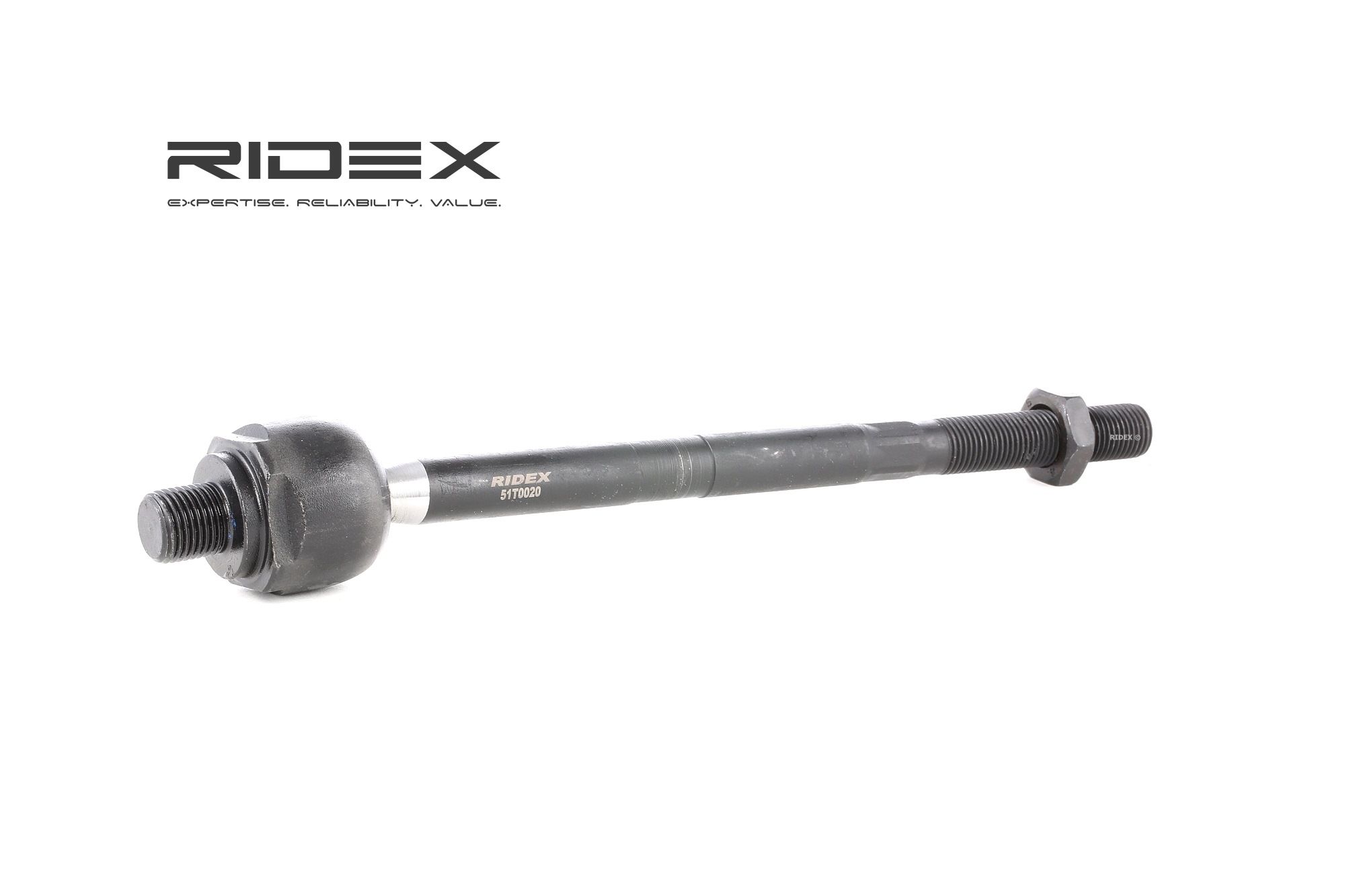 RIDEX 51T0020 Inner tie rod Front axle both sides, 243 mm
