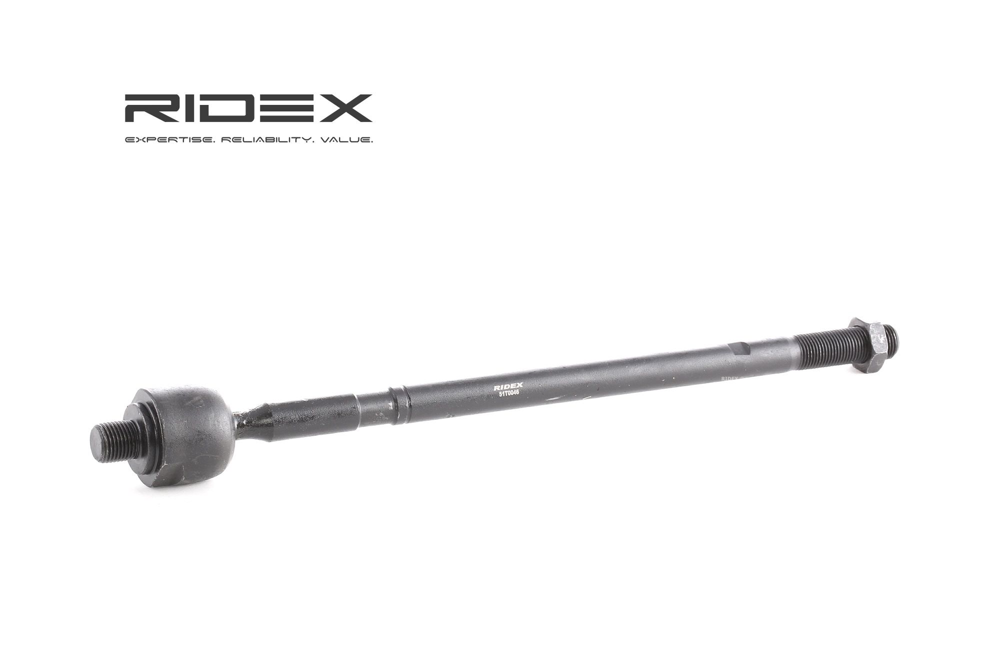 RIDEX Front Axle, both sides, inner, Wheel Side, 360 mm Length: 360mm Tie rod axle joint 51T0046 buy