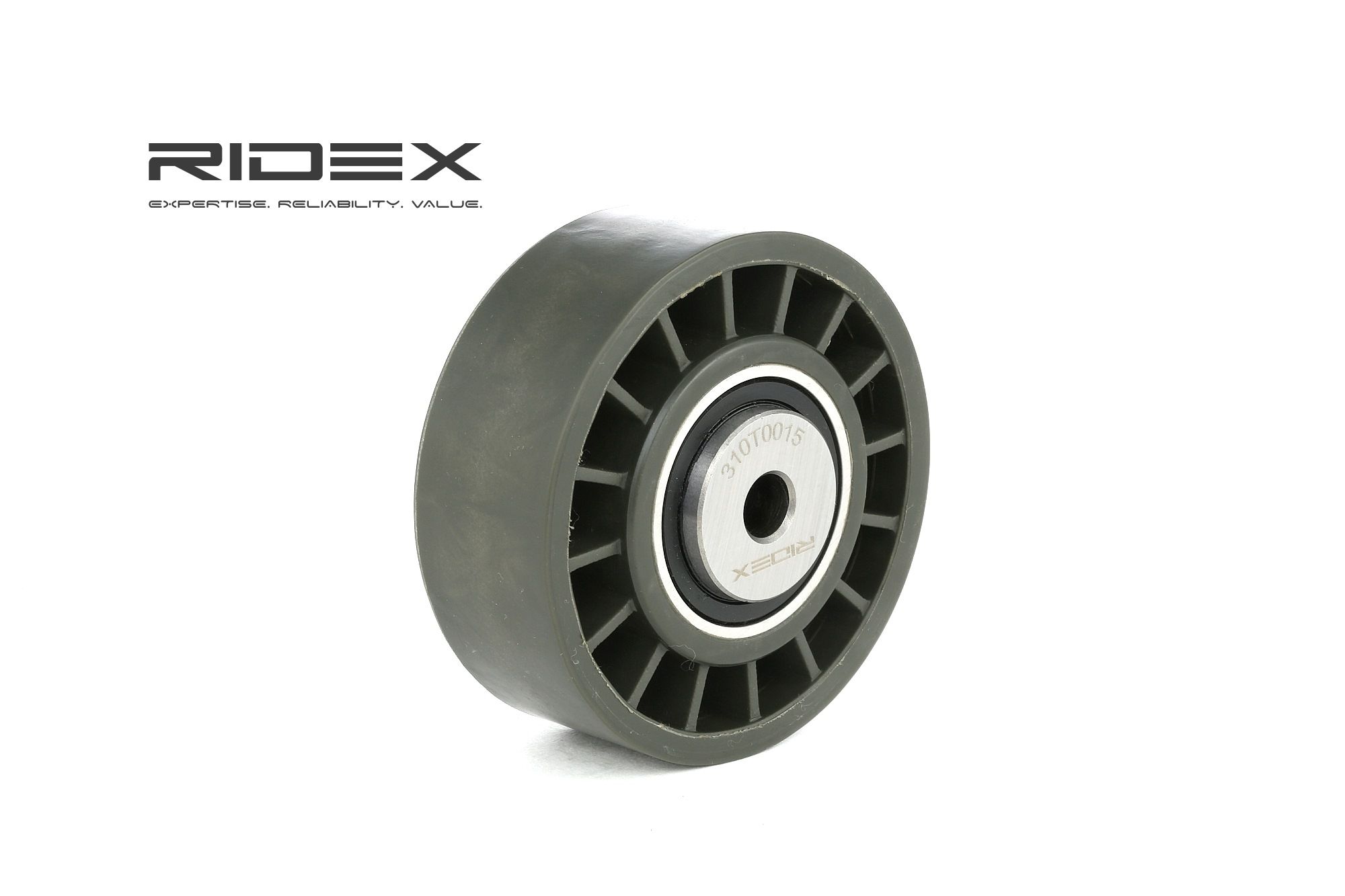 Mercedes E-Class Tensioner pulley, v-ribbed belt 8097650 RIDEX 310T0015 online buy