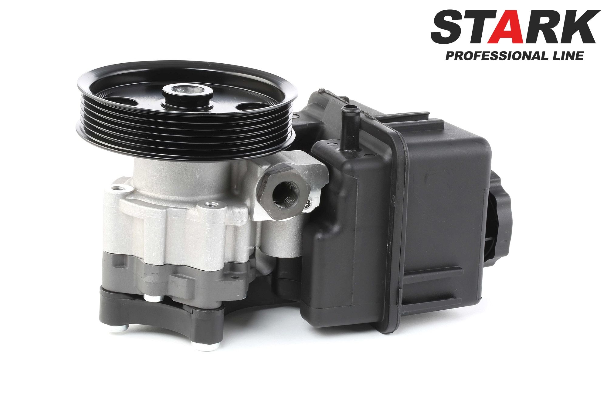 STARK SKHP-0540064 Power steering pump Hydraulic, 120 bar, Number of ribs: 6, Pressure-limiting Valve, 100 l/h, Vane Pump, Clockwise rotation, with reservoir