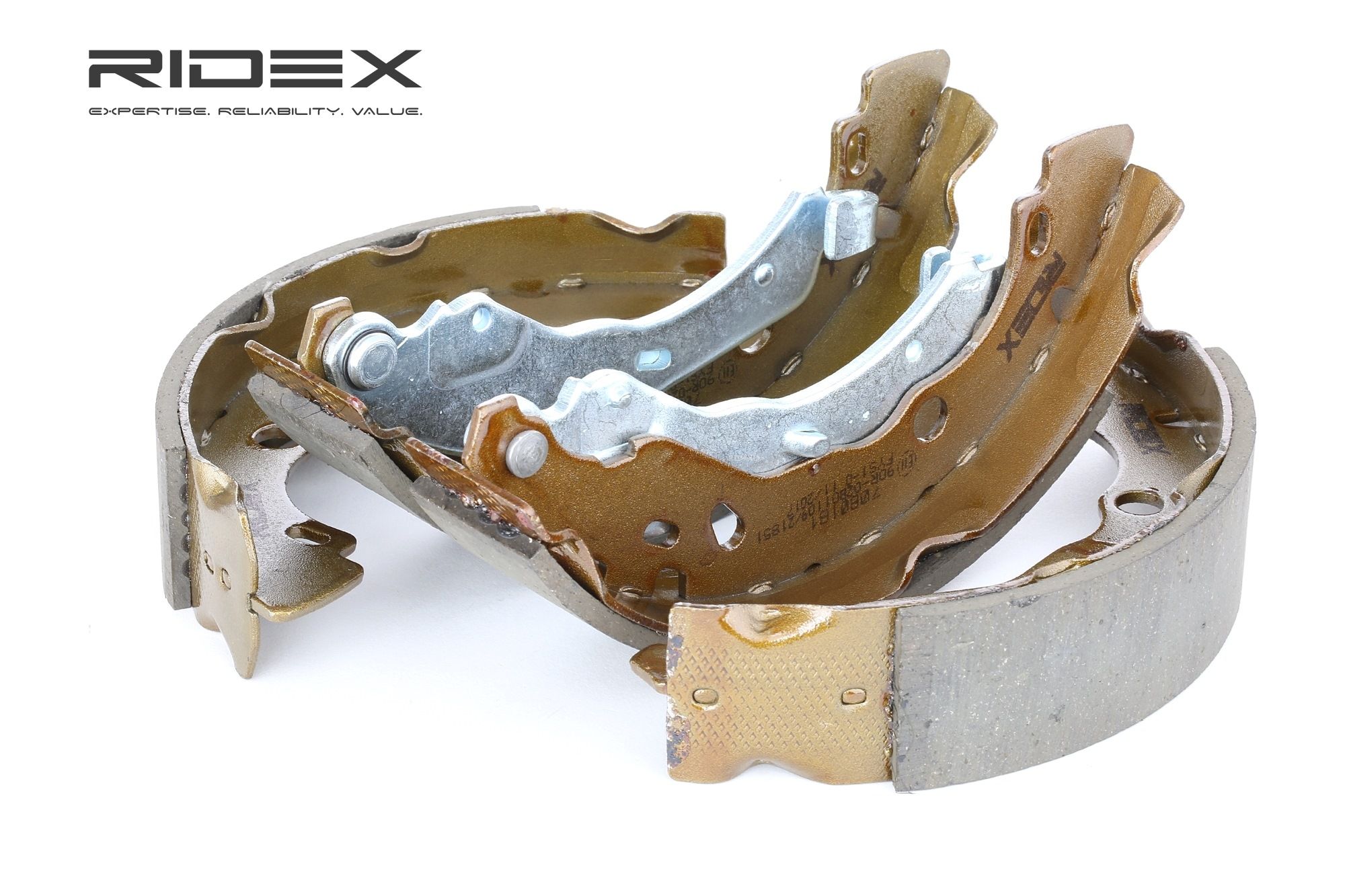 RIDEX 70B0181 Bremsbacken Hinterachse, Ø: 200 x 39 mm, mit Hebel