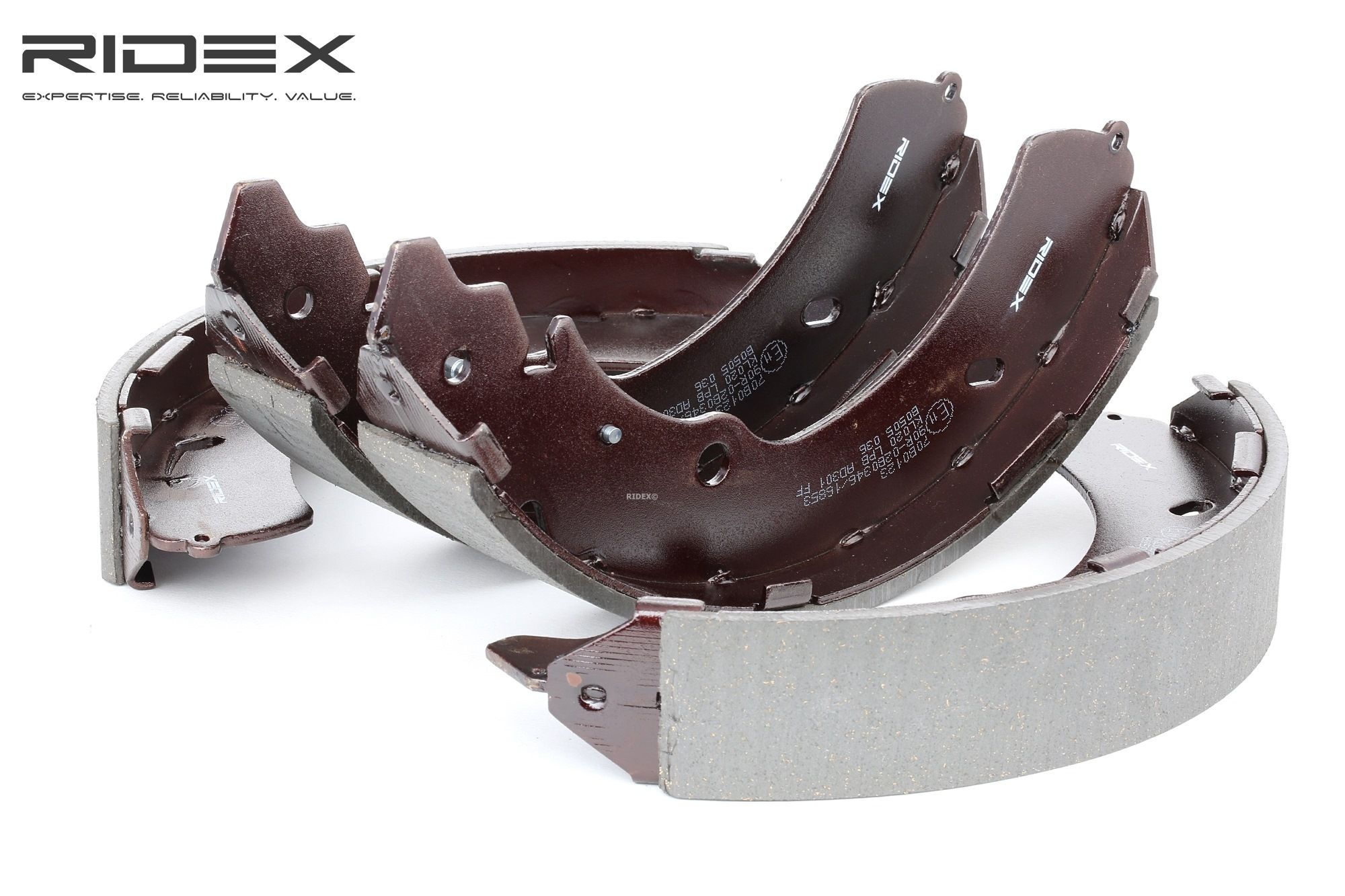RIDEX 70B0123 Brake Shoe Set Rear Axle, 295 x 47 mm