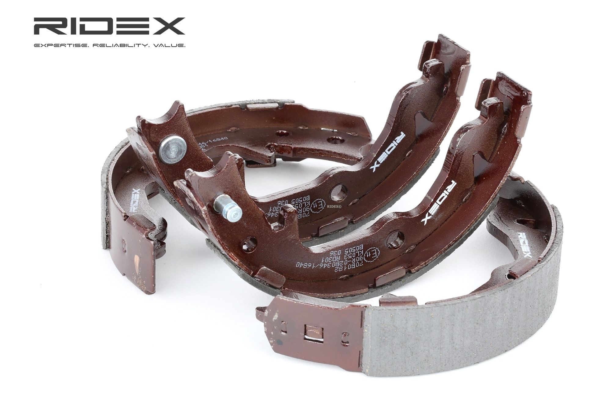 RIDEX 70B0182 Original MITSUBISHI Bremsbackensatz ohne Handbremshebel, ohne Hebel
