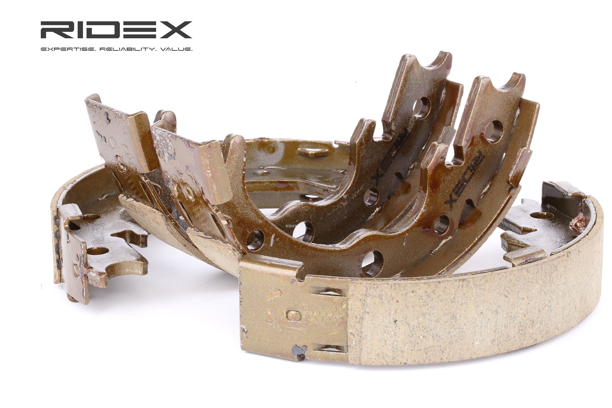 1419B0014 RIDEX Parking brake shoes DODGE Rear Axle, without lever