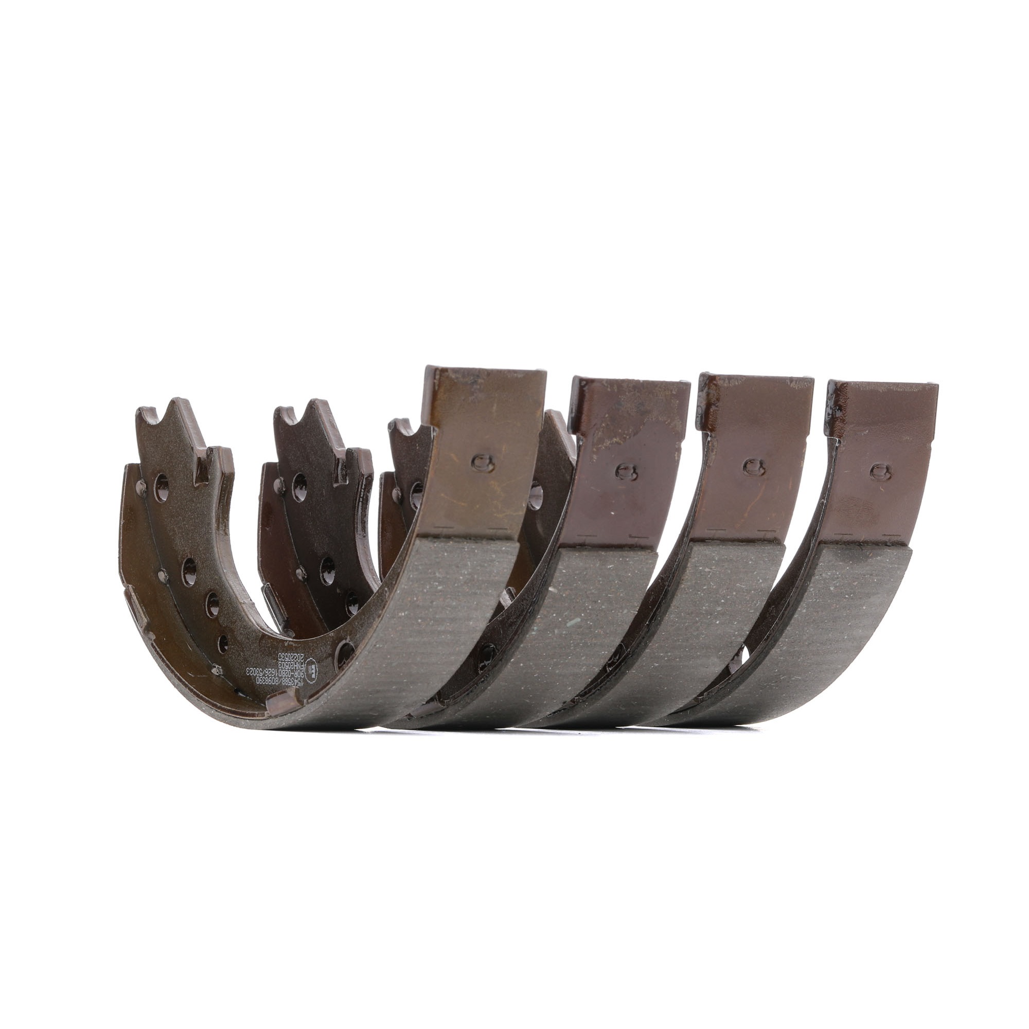 RIDEX 70B0207 Brake Shoe Set Rear Axle, 198 x 35 mm, without handbrake lever, without lever