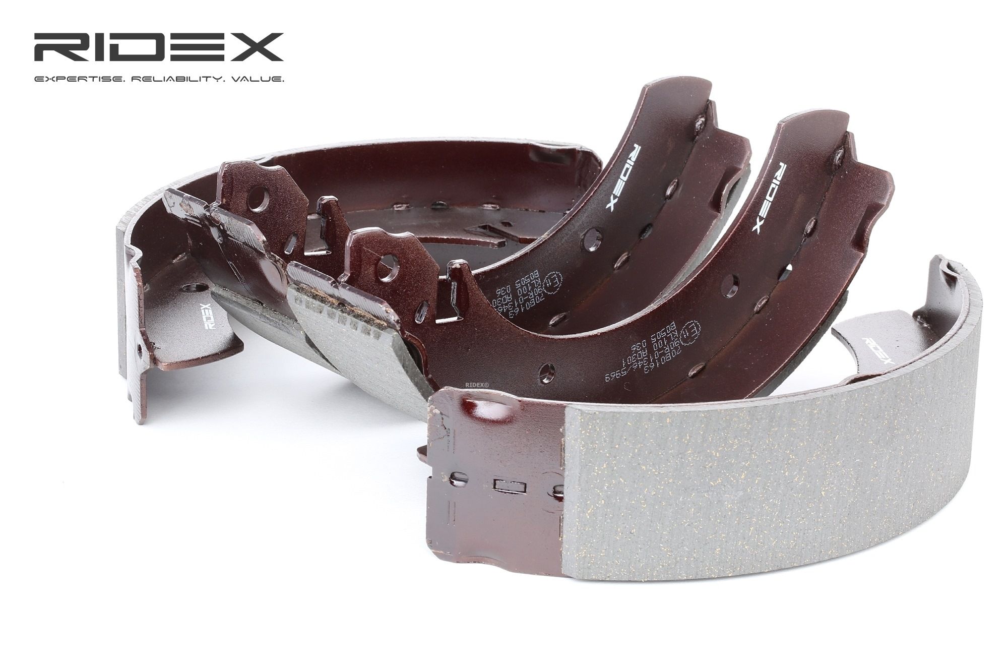 RIDEX: Original Bremsbacken für Trommelbremse 70B0163 (Breite: 57mm)