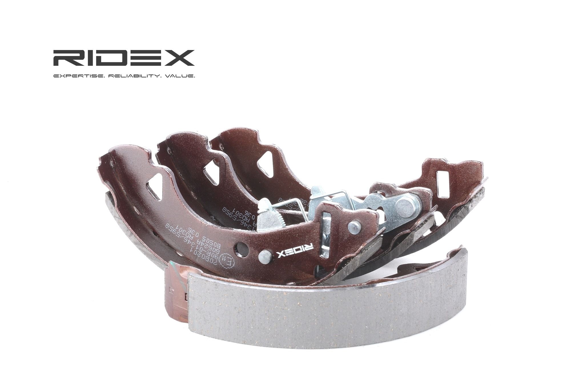 70B0201 RIDEX Drum brake pads FIAT Rear Axle, Ø: 185 x 32 mm