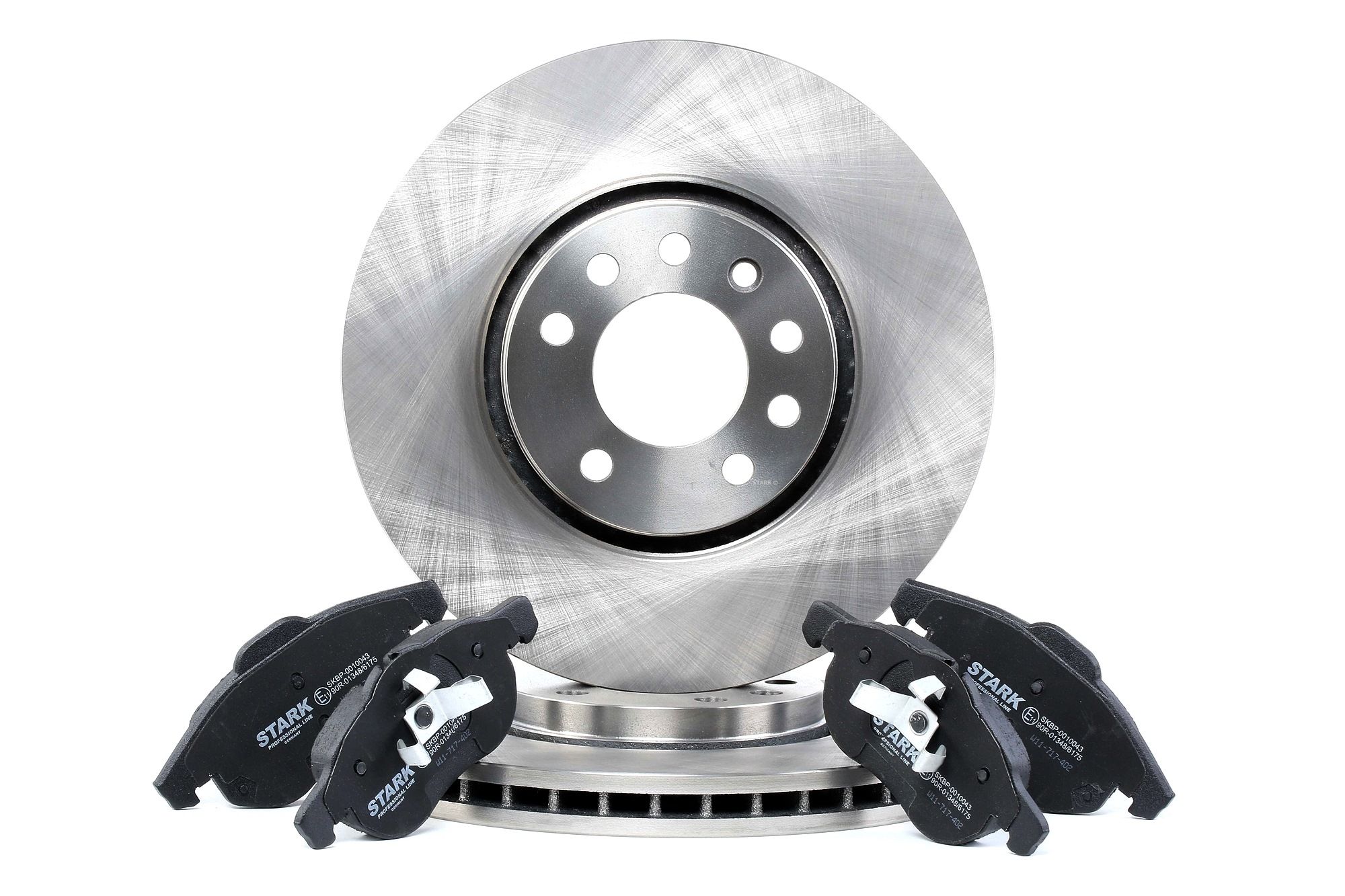 STARK SKBK-1090252 Brake discs and pads set Front Axle, Vented, excl. wear warning contact