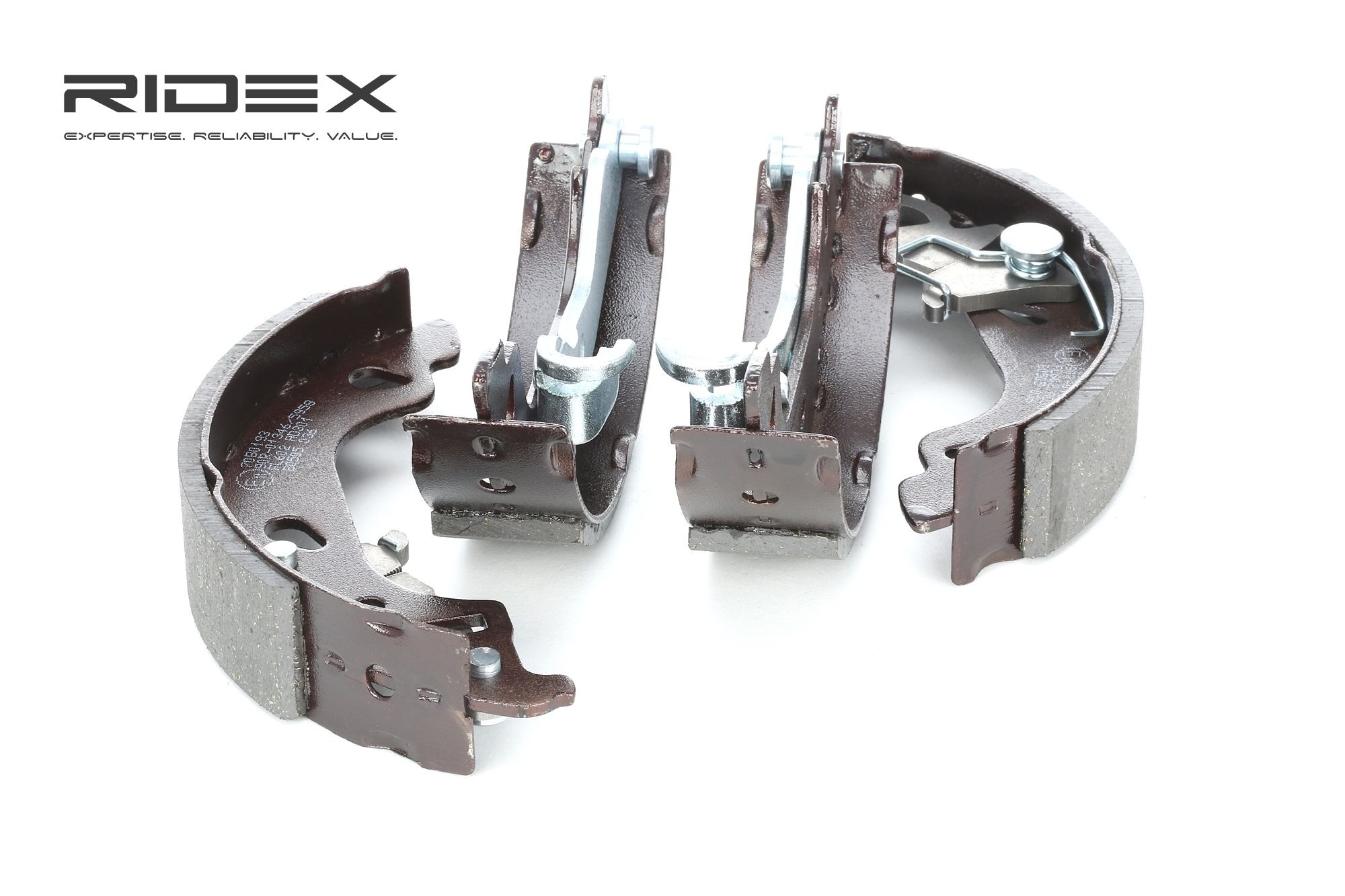 70B0193 RIDEX Drum brake pads FIAT Rear Axle, Ø: 180 x 32 mm, with handbrake lever