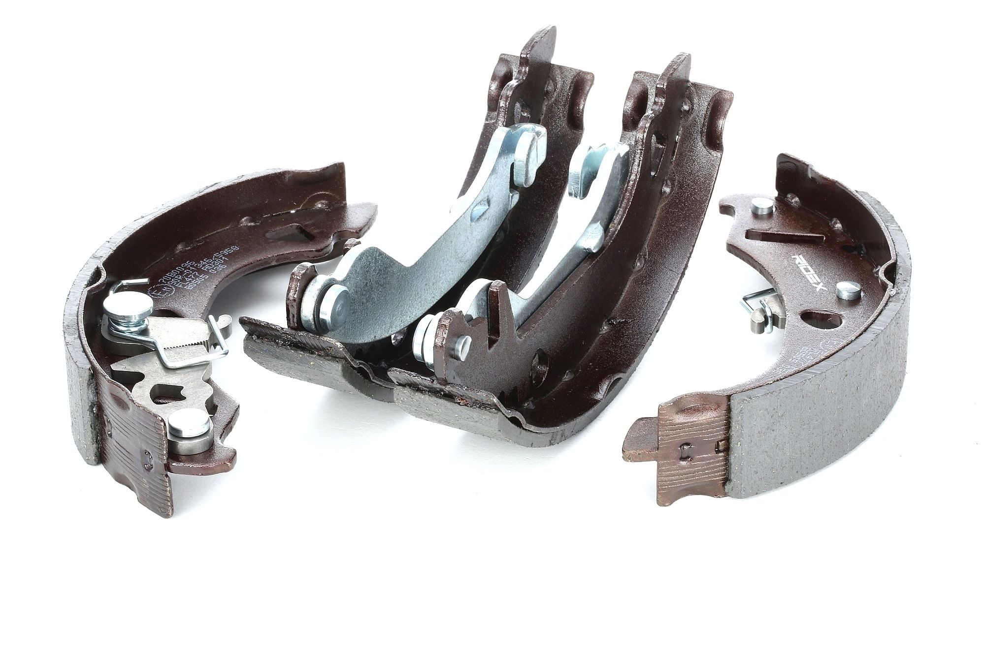 RIDEX 70B0096 Brake Shoe Set Rear Axle, Ø: 180 x 30 mm, with handbrake lever