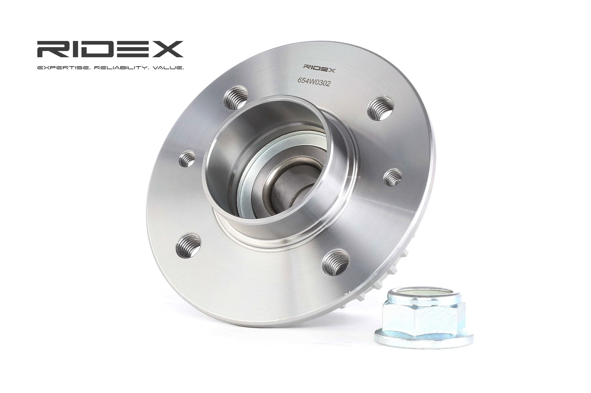 Image of RIDEX Wheel bearing kit RENAULT 654W0302 7701205499 Wheel hub bearing,Wheel bearing,Hub bearing,Axle shaft bearing,Wheel bearing & wheel bearing kit