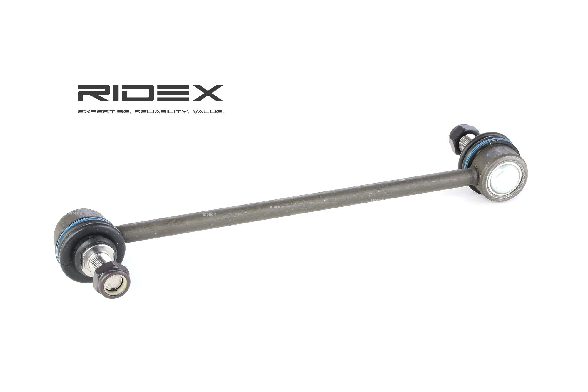 RIDEX 3229S0345 Anti-roll bar link Front axle both sides, 240mm, 12X1,25 , Steel