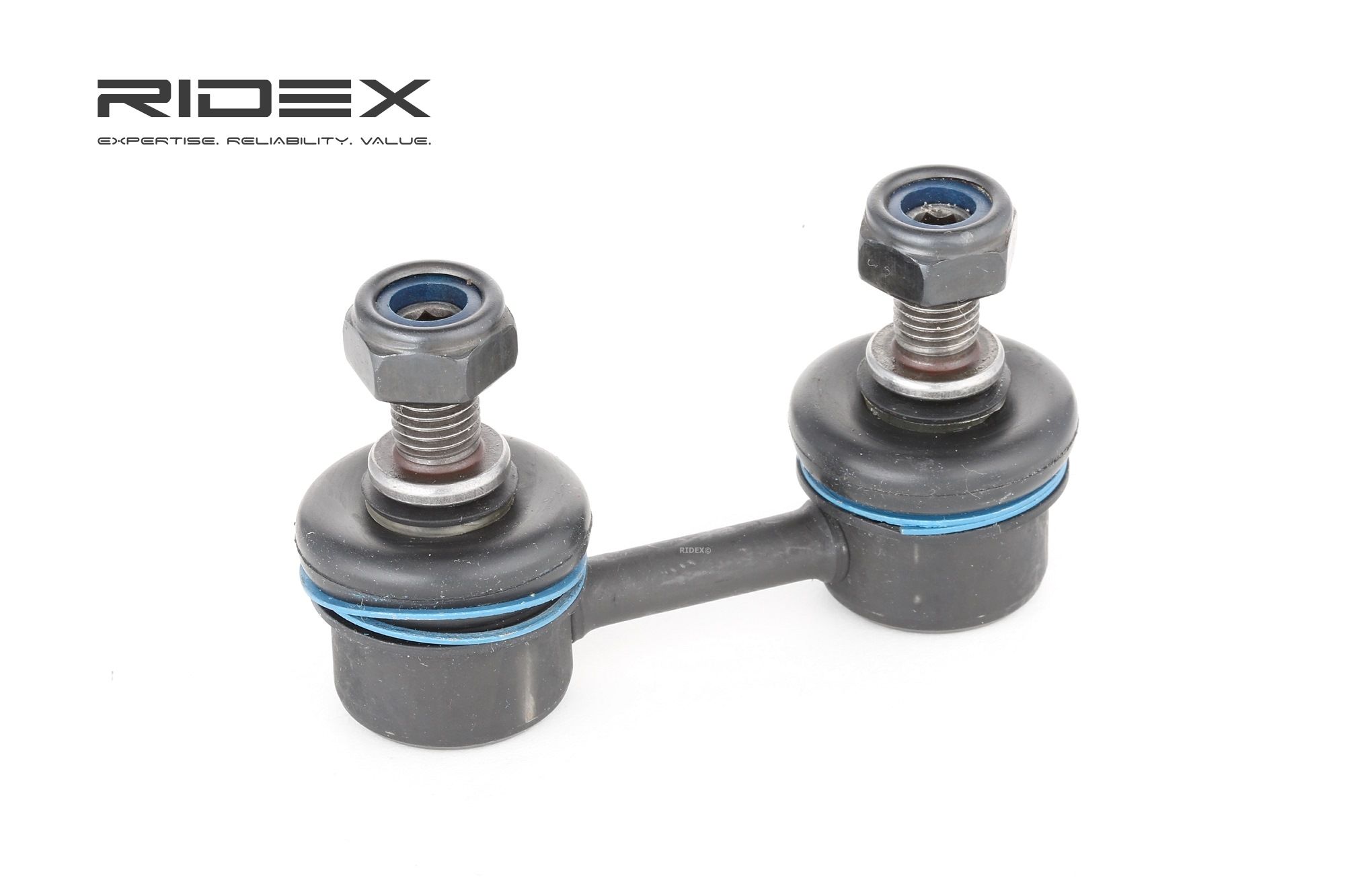RIDEX 3229S0191 Anti-roll bar link Front axle both sides, 60mm, M10x1.25