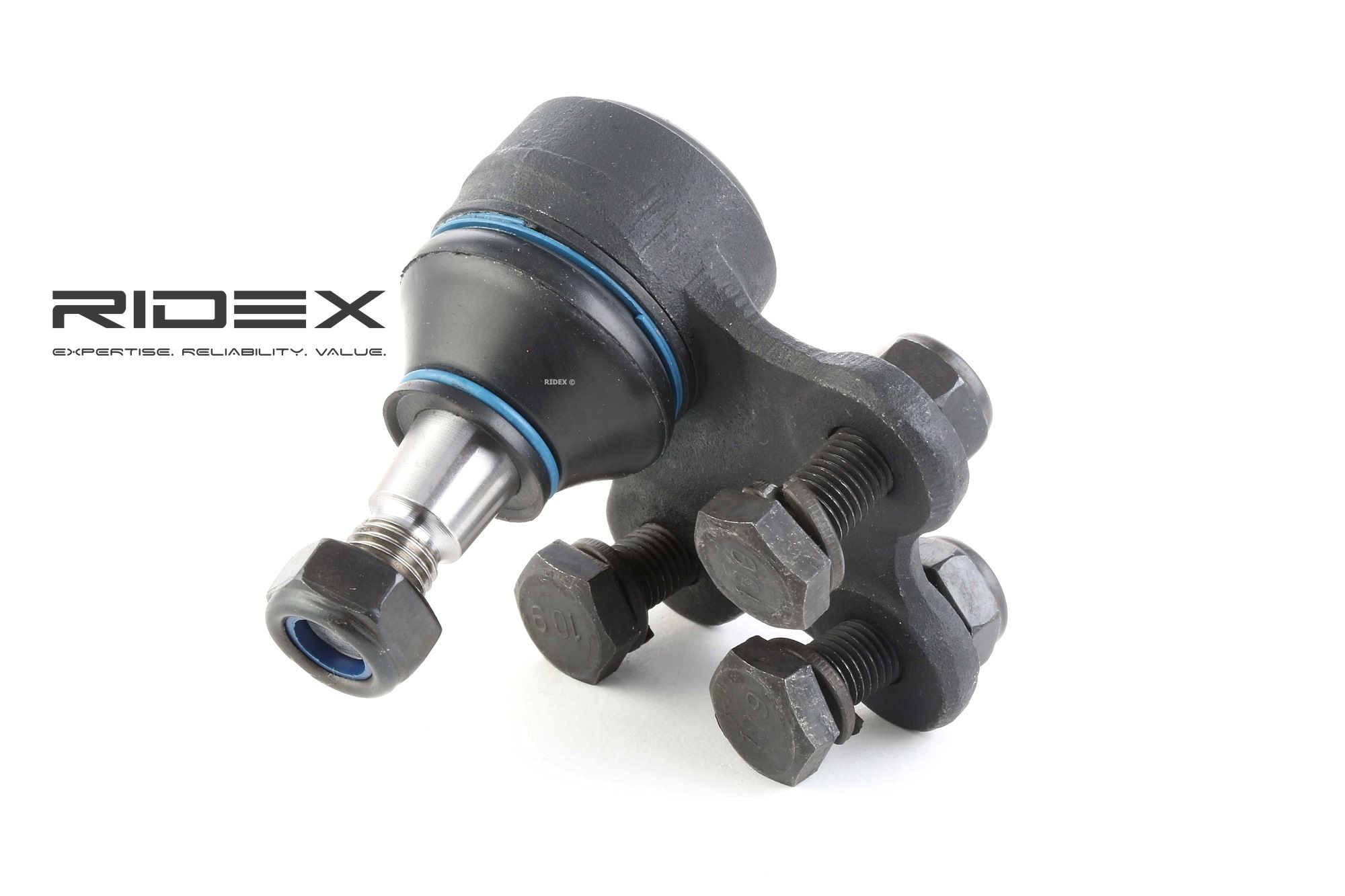 RIDEX 2462S0027 Ball Joint Front Axle, both sides, with accessories, 13,4mm, 60mm, 1/6
