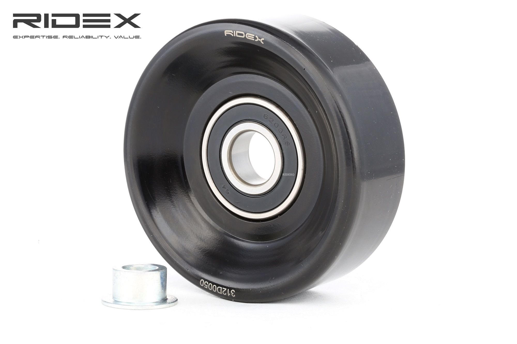 RIDEX 312D0050 Deflection / guide pulley, v-ribbed belt Jeep Cherokee XJ 4.0 i 184 hp Petrol 2001 price