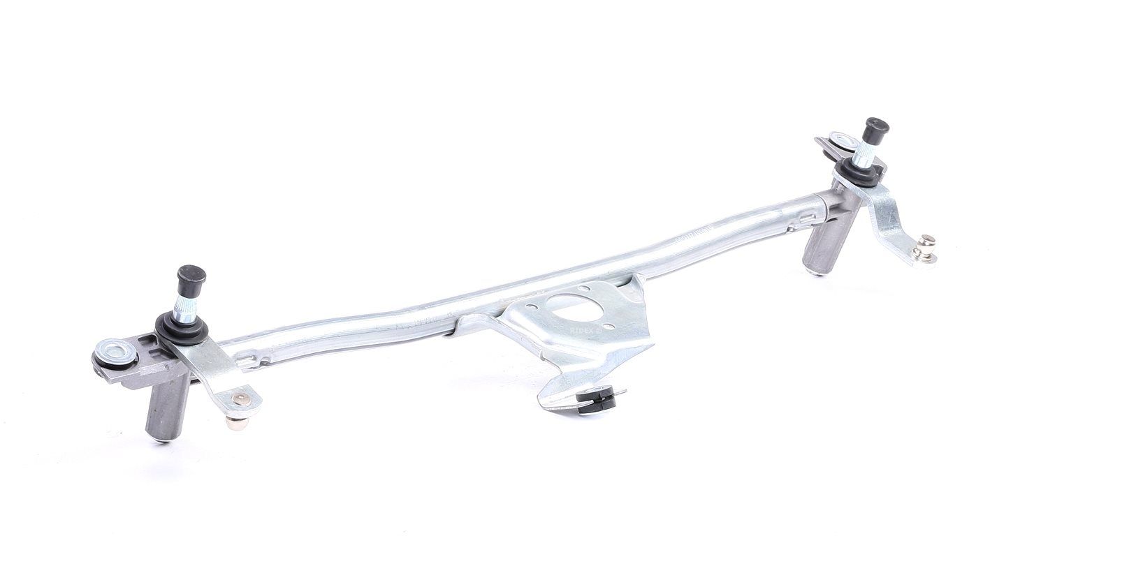 RIDEX 300W0015 Wiper Linkage for left-hand drive vehicles, Front, without electric motor