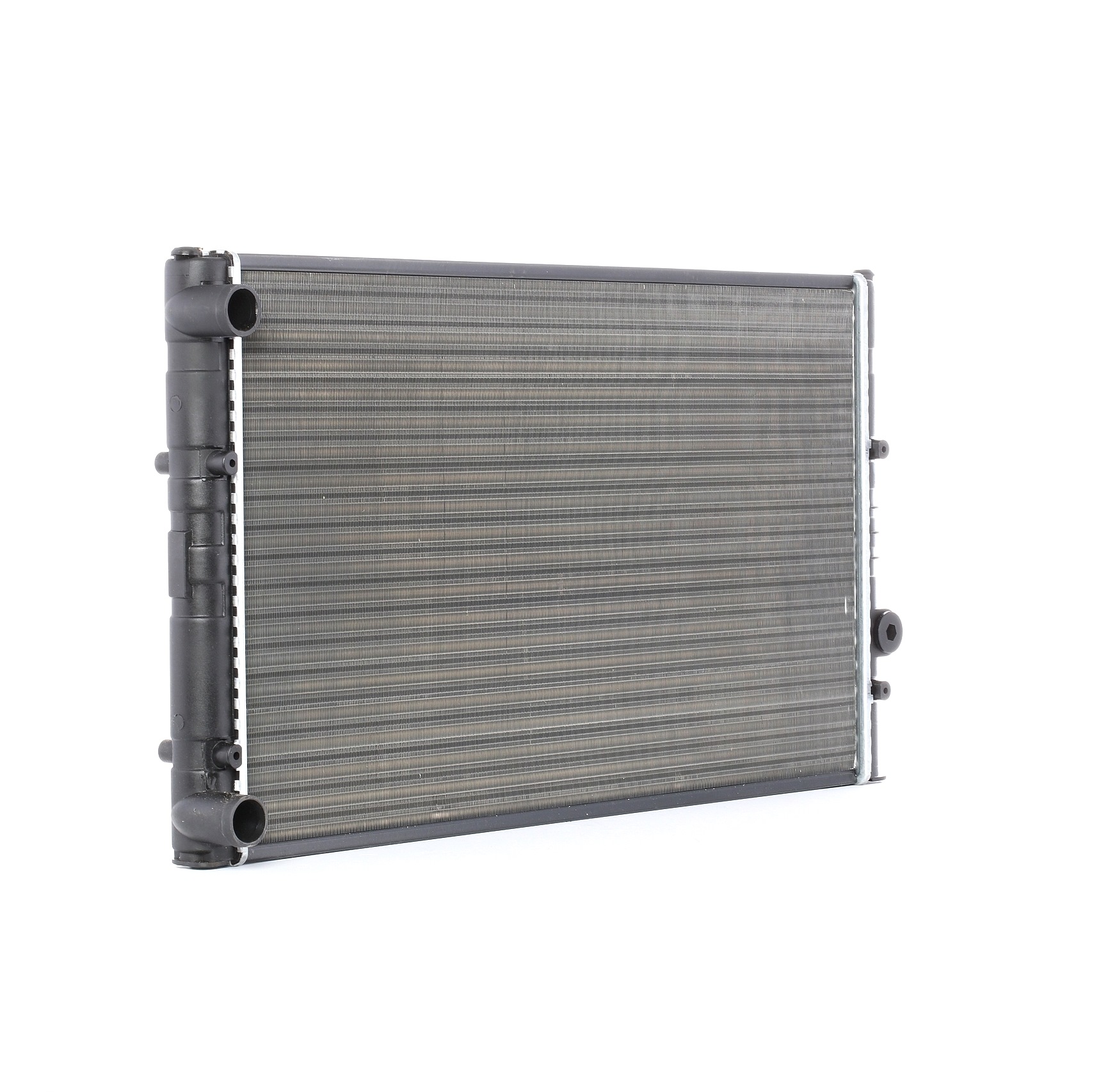 RIDEX 470R0258 Engine radiator for vehicles with air conditioning, 628 x 378 x 34 mm, Automatic Transmission, Manual Transmission, Mechanically jointed cooling fins