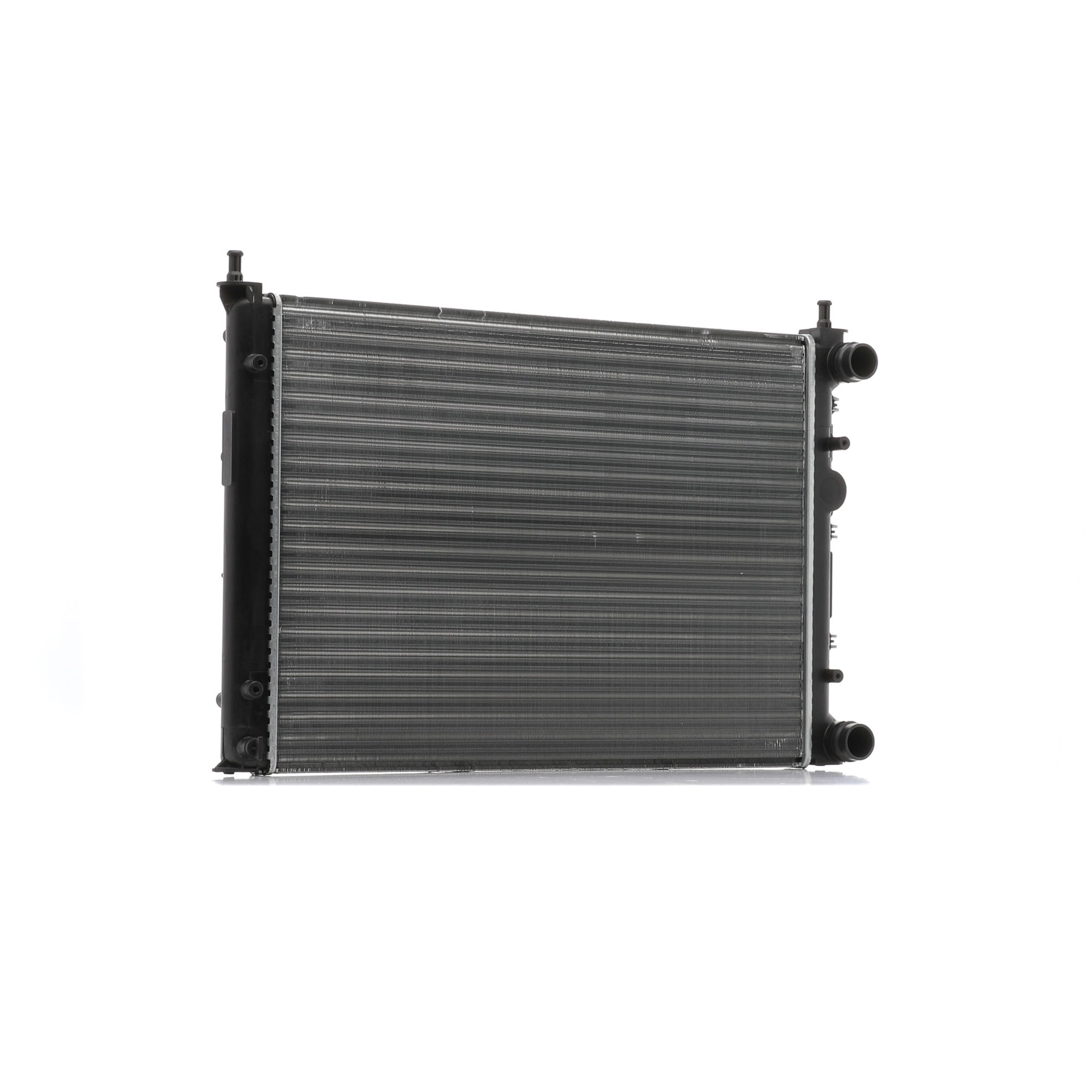RIDEX 470R0208 Engine radiator Aluminium, Plastic, for vehicles with/without air conditioning, 578 x 415 x 23 mm, Manual Transmission, Mechanically jointed cooling fins