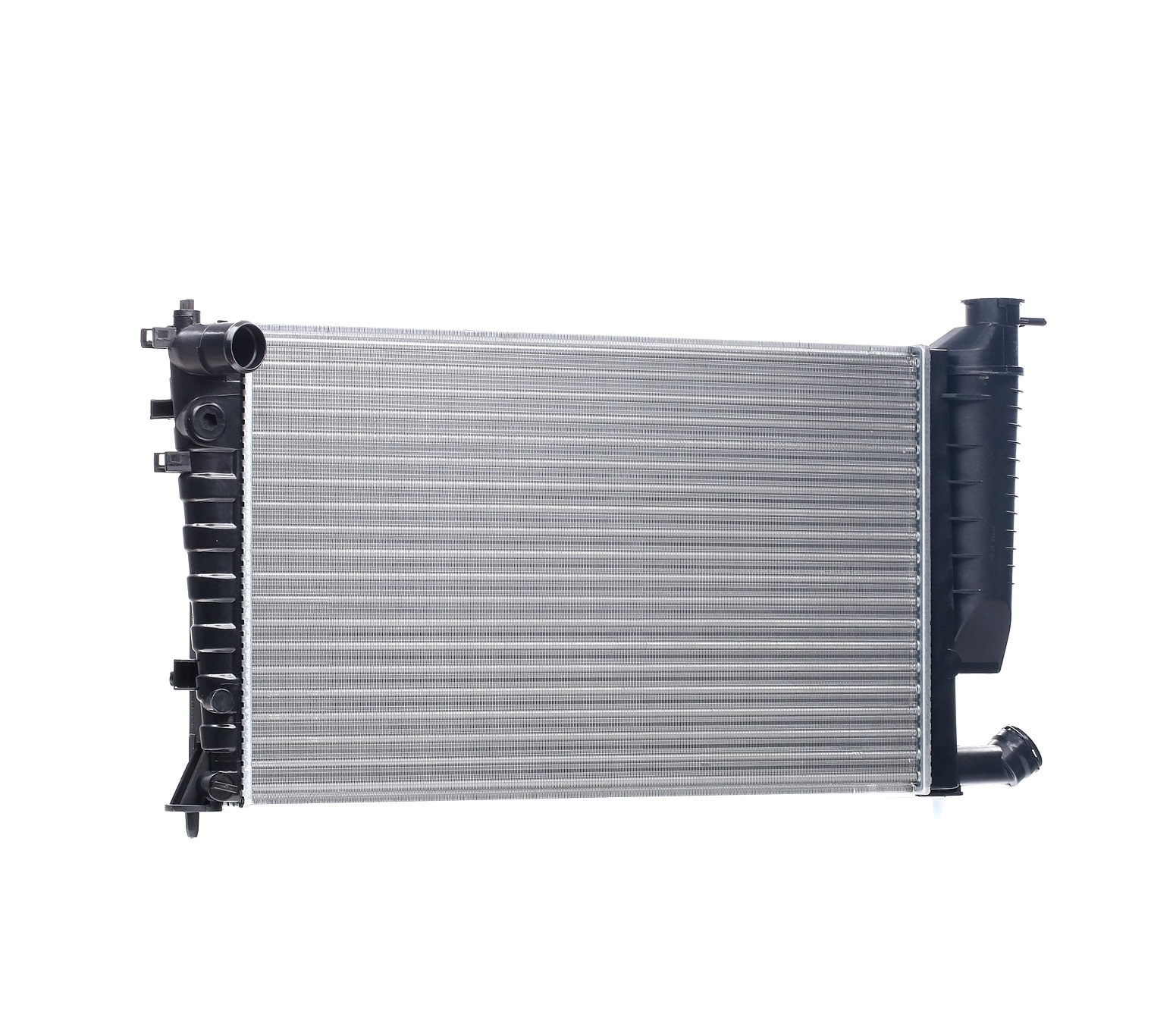 RIDEX 470R0279 Engine radiator Plastic, Aluminium, 610 x 378 x 23 mm, without frame, Mechanically jointed cooling fins
