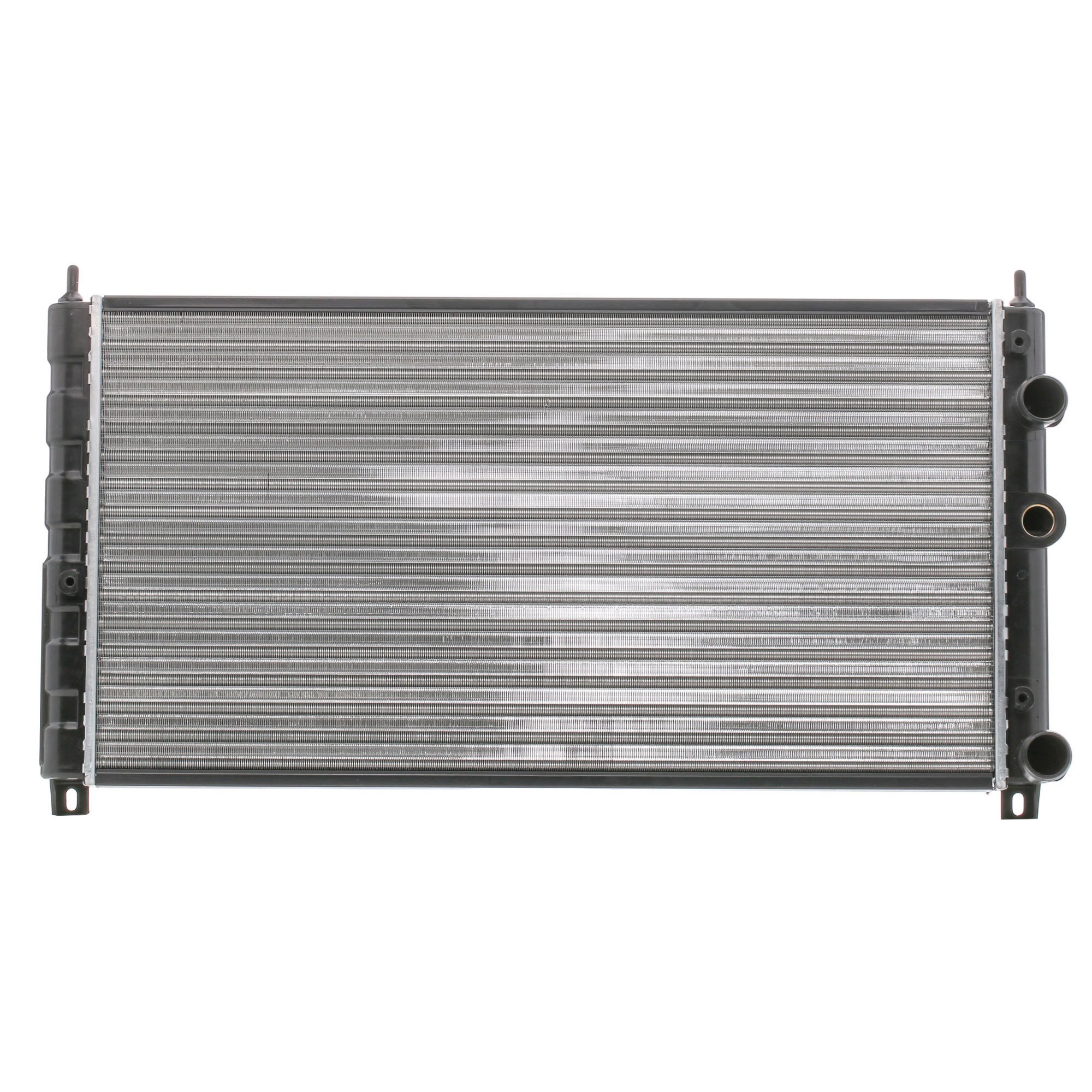 RIDEX 470R0297 Engine radiator Aluminium, Plastic, for vehicles with/without air conditioning, without frame, Manual Transmission