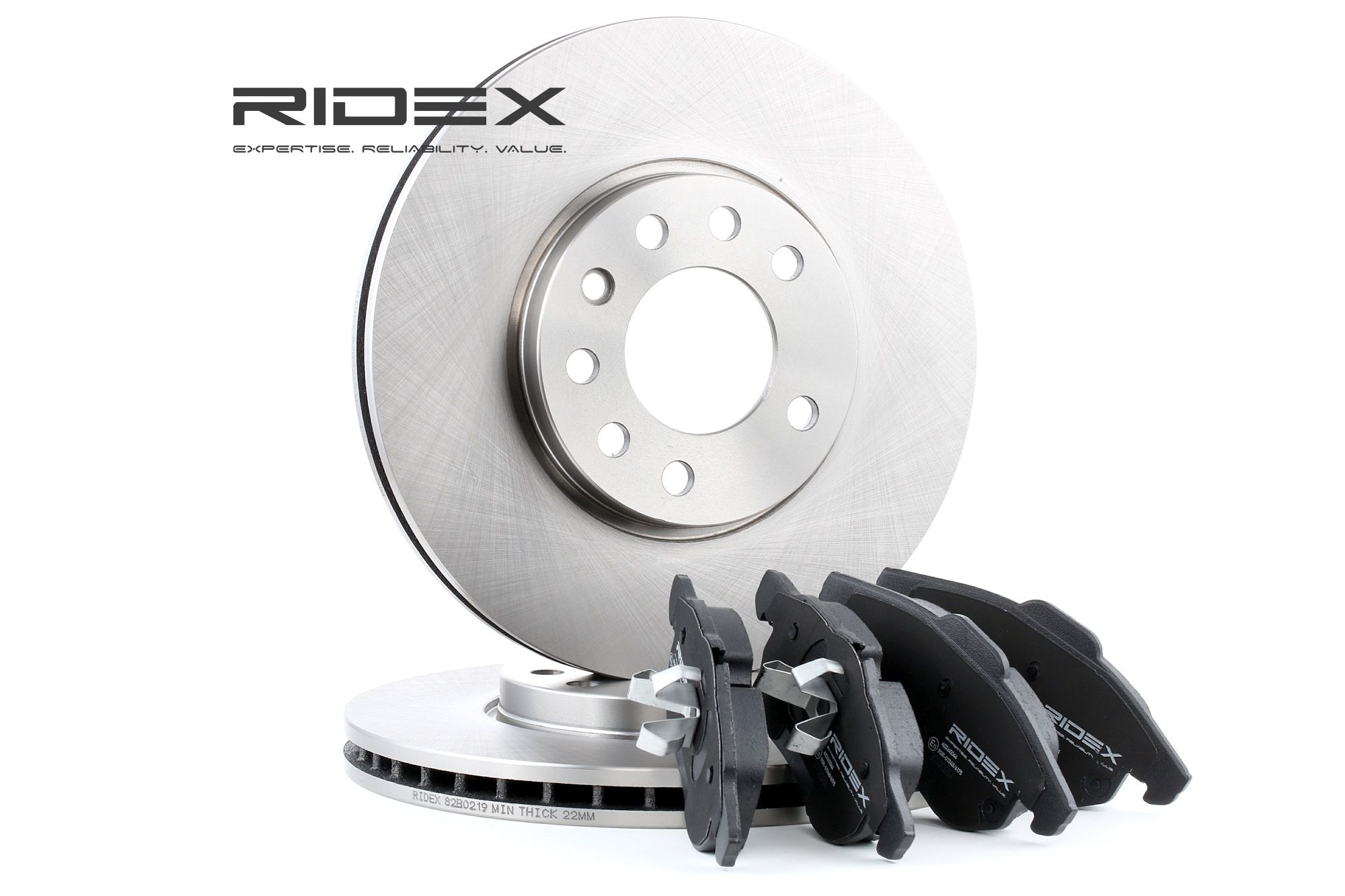 RIDEX 3405B0138 OPEL VECTRA 2008 Brake discs and pads set