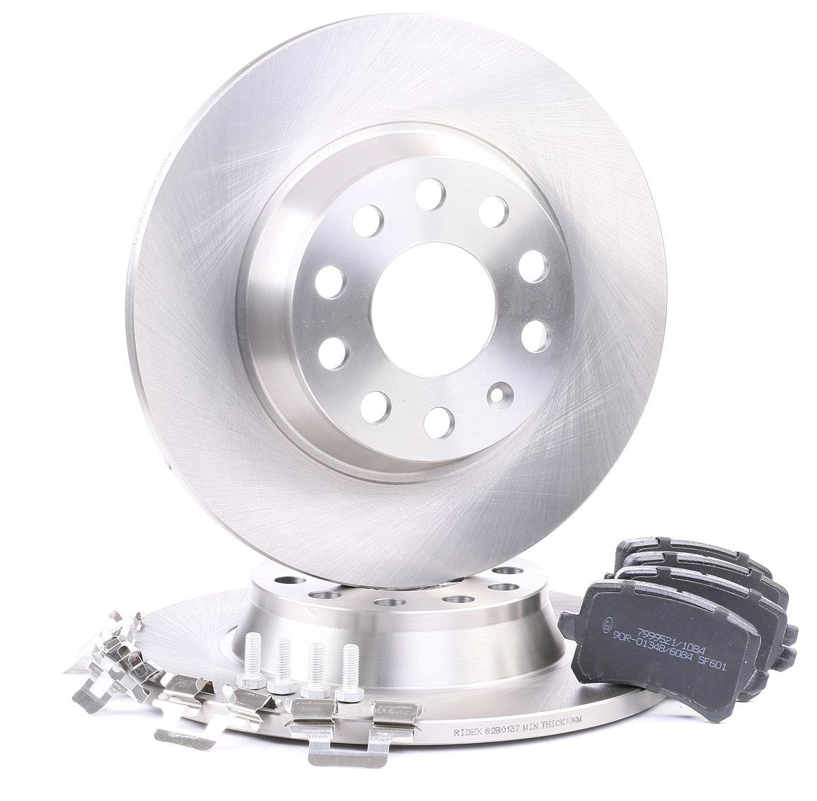 RIDEX 3405B0046 Brake discs and pads Touran 1t3 1.4 TSI EcoFuel 150 hp Petrol/Compressed Natural Gas (CNG) 2013 price