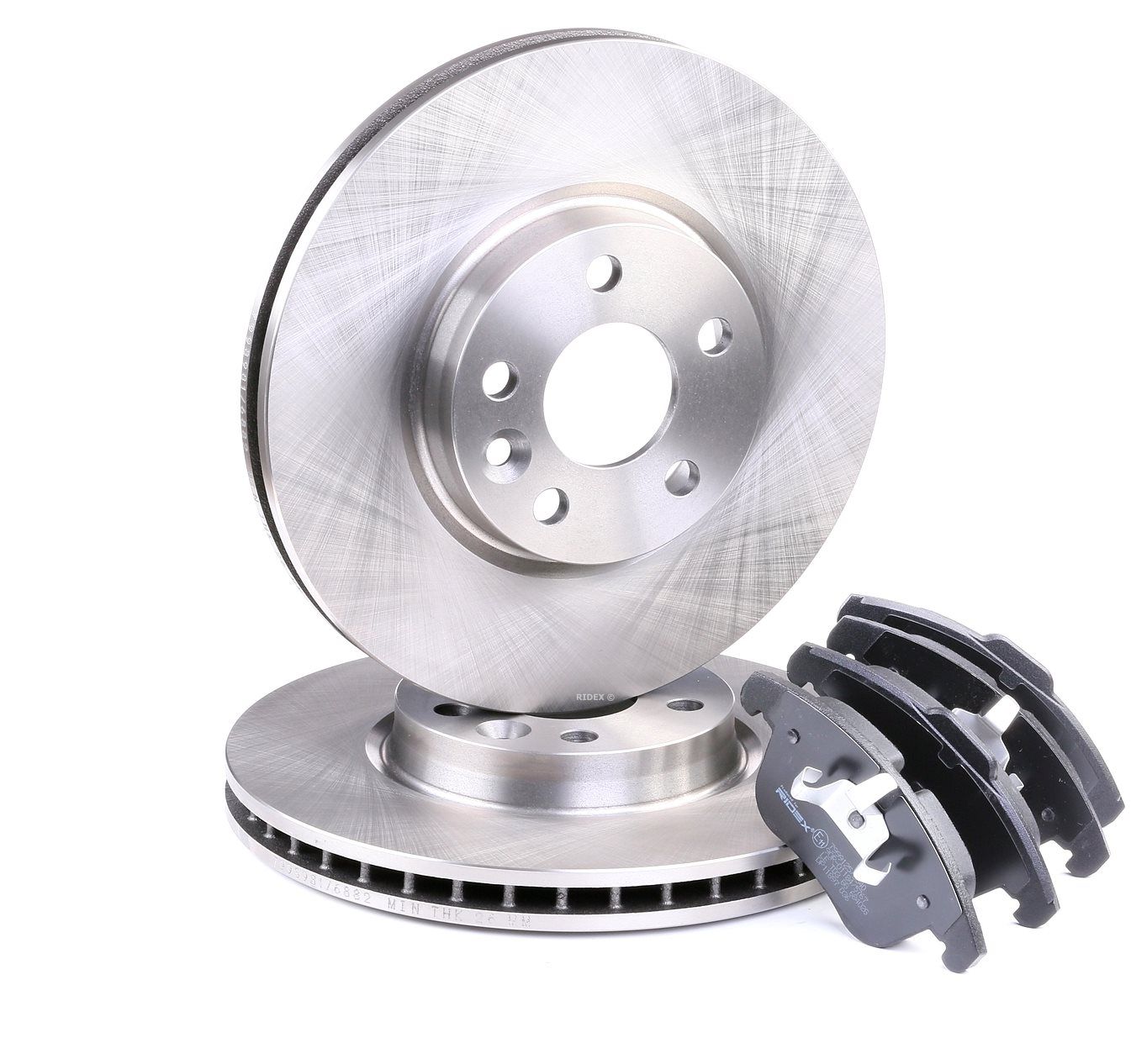 Kit Dischi E Pastiglie Freno Anteriori RIDEX Per Mercedes Classe A W169, Ventilati 276x22mm, Con Contatto Usura