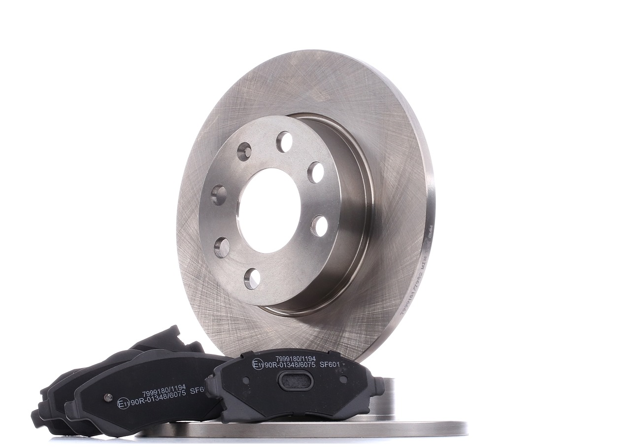 RIDEX Front Axle, solid, with acoustic wear warning Ø: 240mm, Brake Disc Thickness: 11mm Brake discs and pads 3405B0156 buy