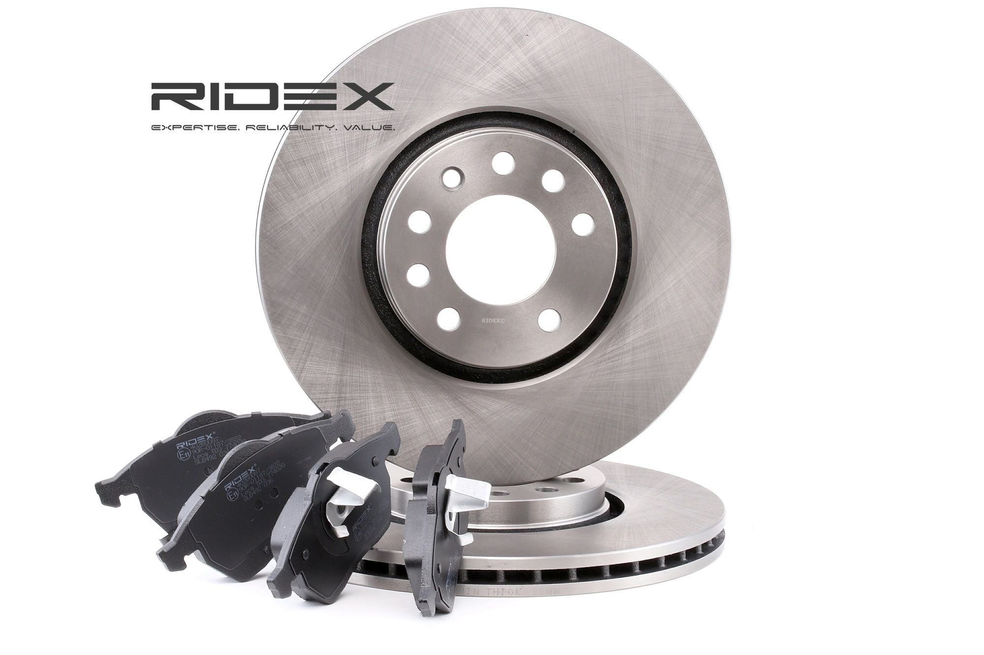 Saab Brake discs and pads set RIDEX 3405B0264 at a good price
