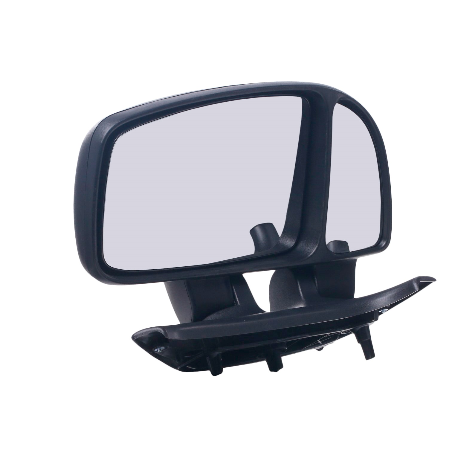 RIDEX 50O0263 Wing mirror Right, black, Rough, Convex, with wide angle mirror, Complete Mirror, for manual mirror adjustment, Short mirror arm