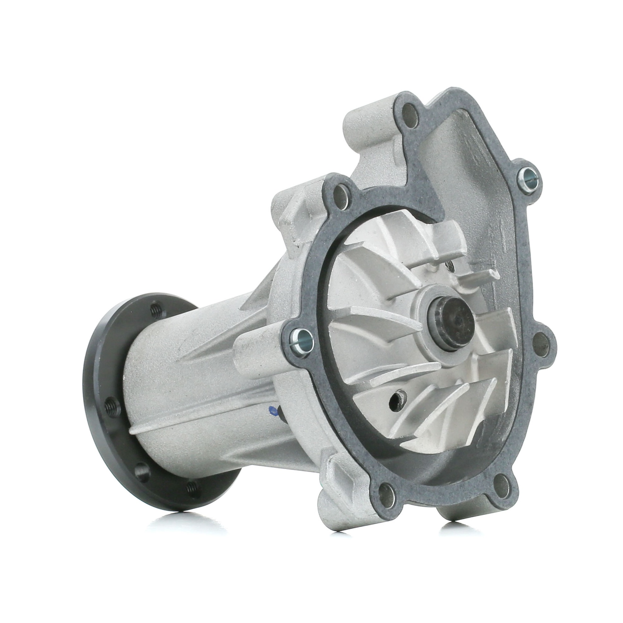 RIDEX 1260W0216 Water pump Cast Aluminium, without belt pulley, with seal, with flange, Mechanical, Metal impeller, for v-ribbed belt use