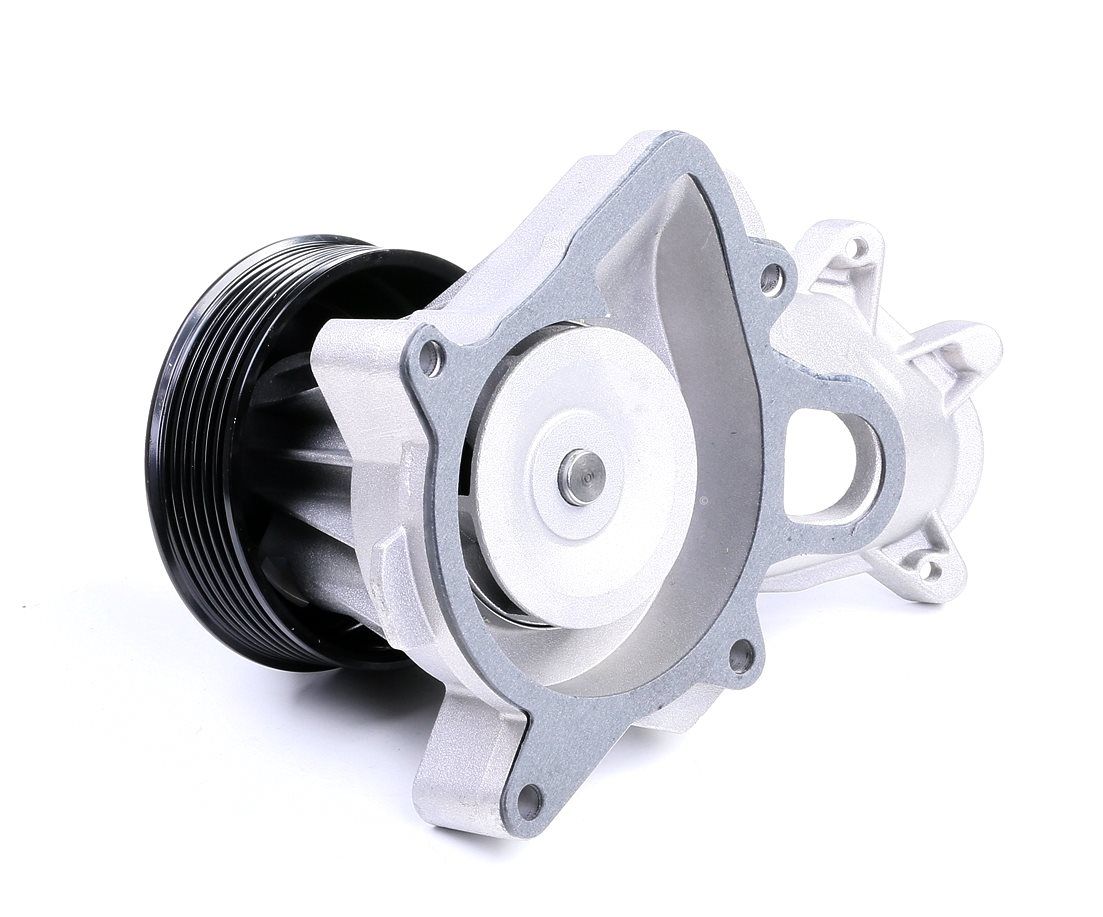 RIDEX 1260W0141 Water pump Cast Aluminium, with belt pulley, with seal, Mechanical, Metal, Metal impeller