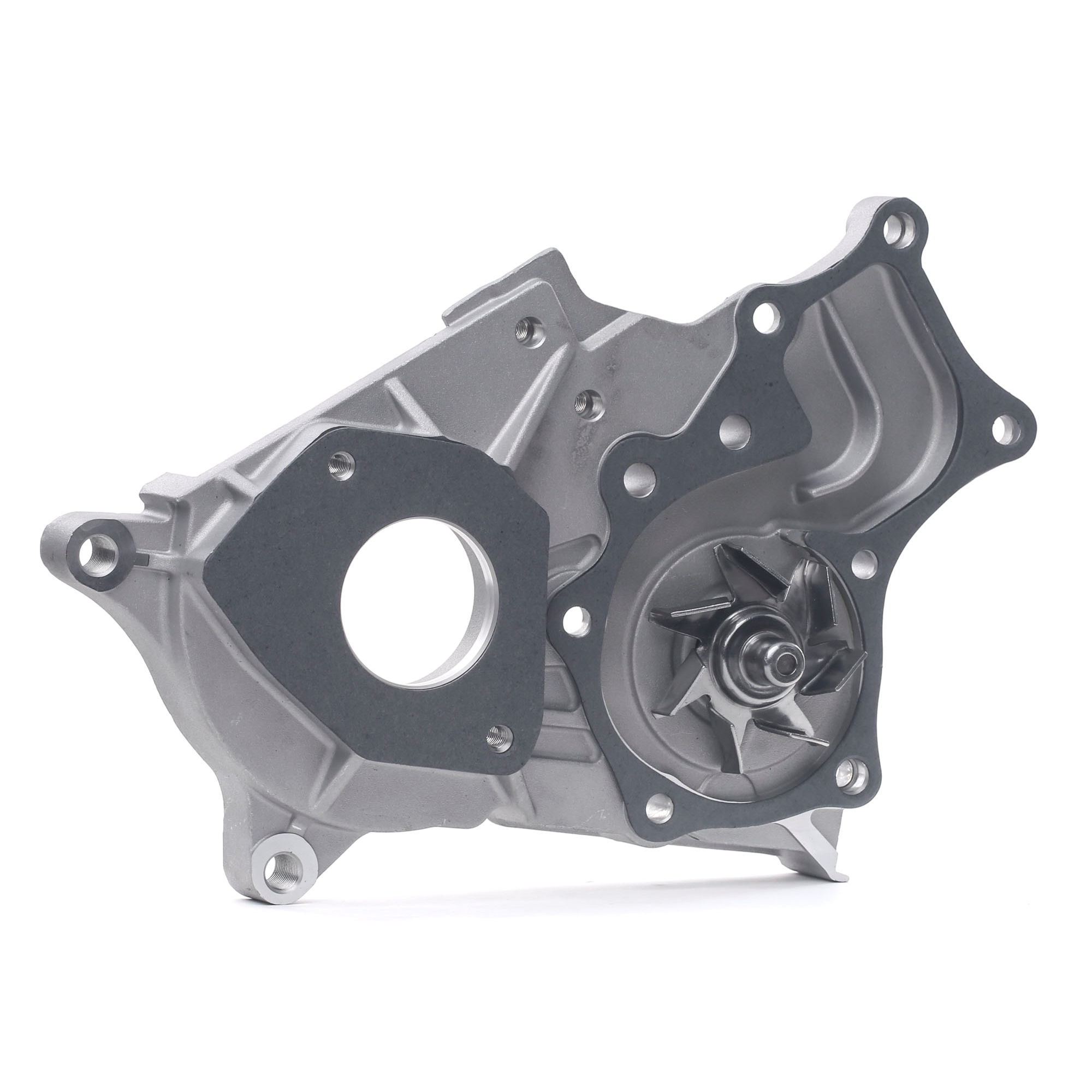 RIDEX 1260W0110 Water pump Cast Aluminium, with belt pulley, with gaskets/seals, with fastening material, Mechanical, Metal, Metal impeller