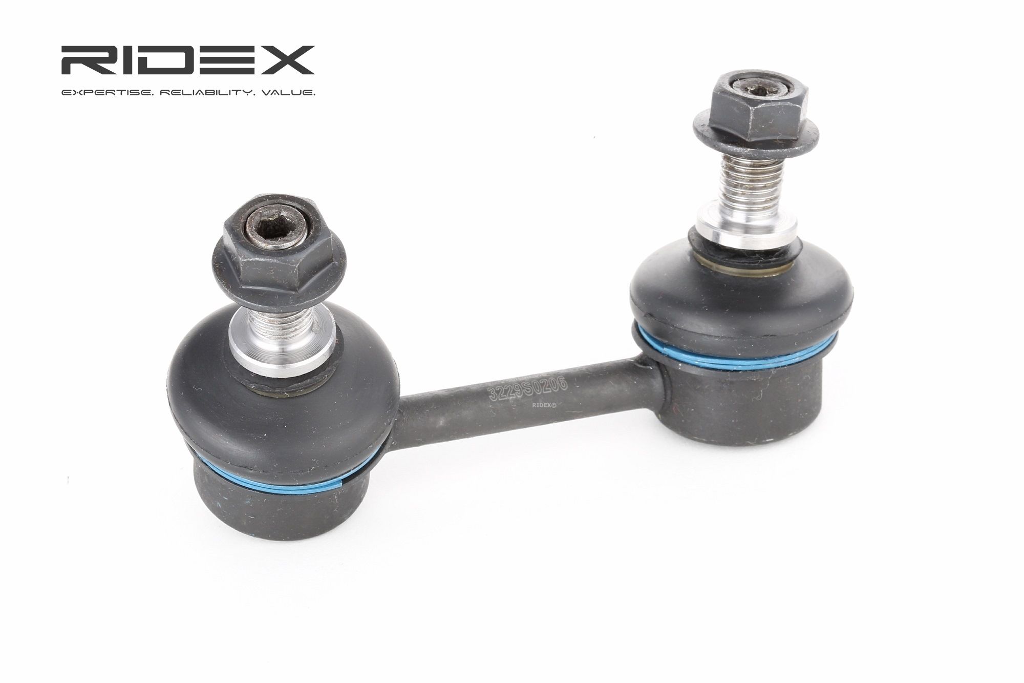 RIDEX 3229S0206 Anti-roll bar link Front Axle Left, 72mm, M10X1.25