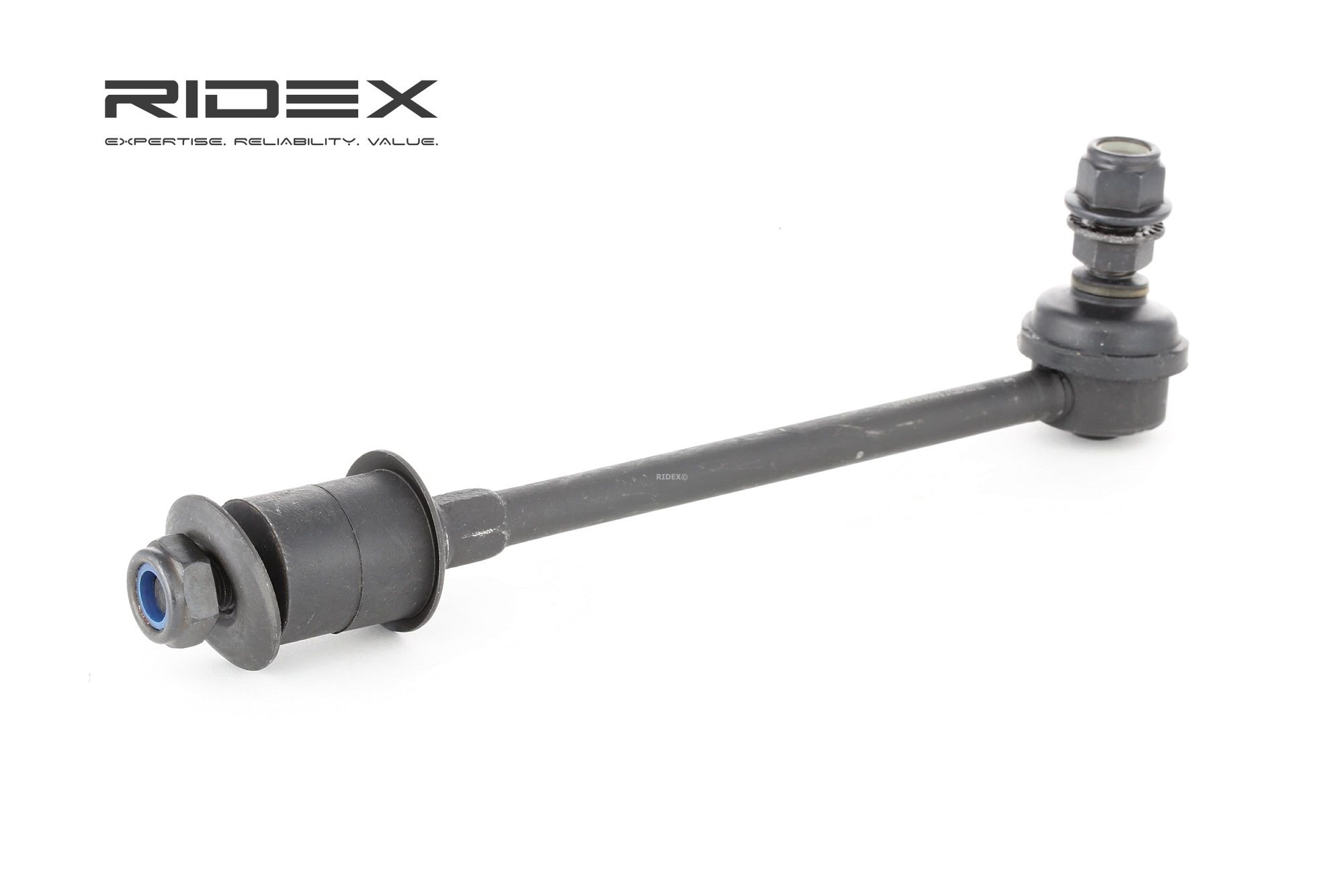 RIDEX 3229S0337 Anti-roll bar link Rear Axle both sides, 227mm, M10X1,25, Steel