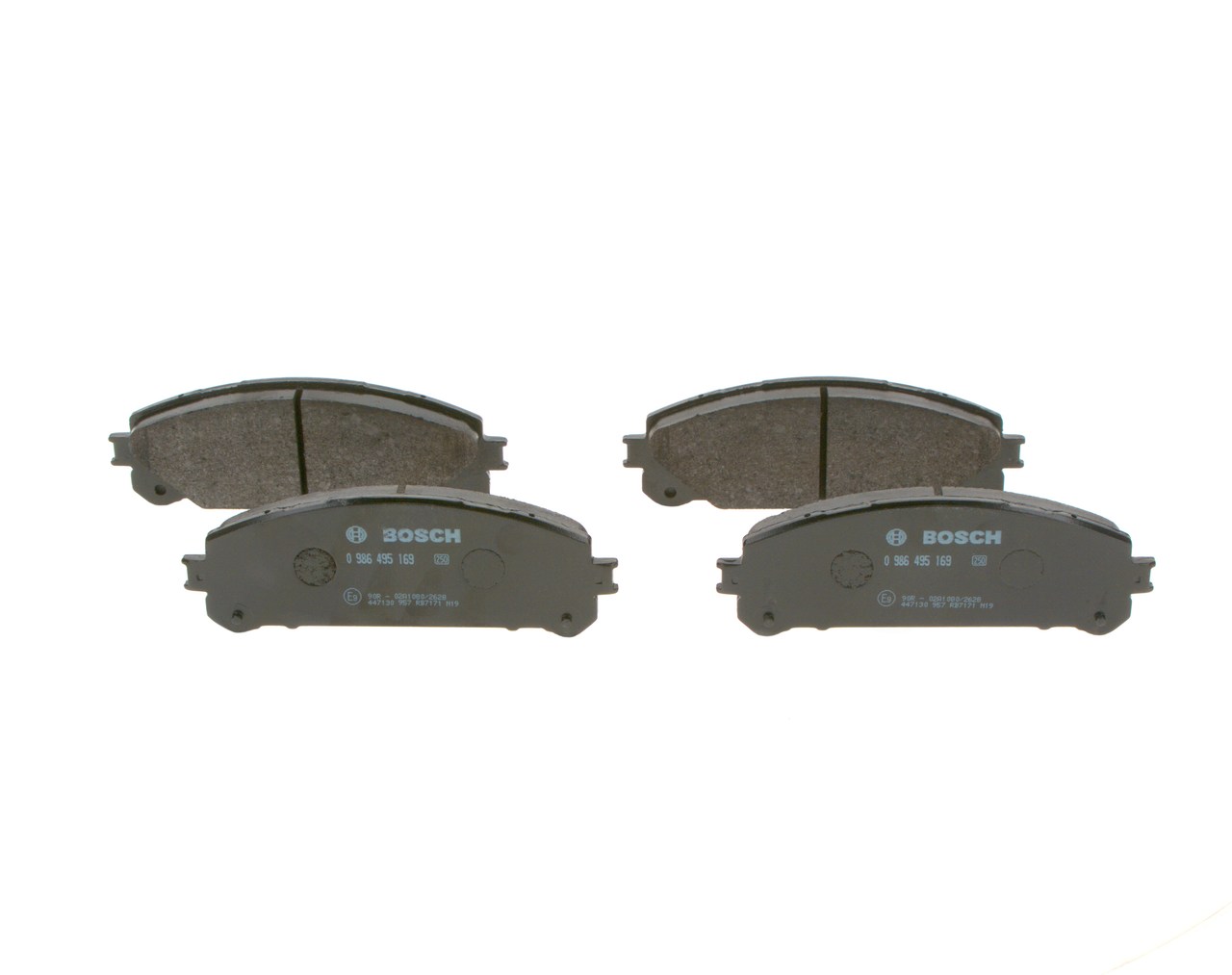 0 986 495 169 BOSCH Brake pad set LEXUS Low-Metallic, with mounting manual