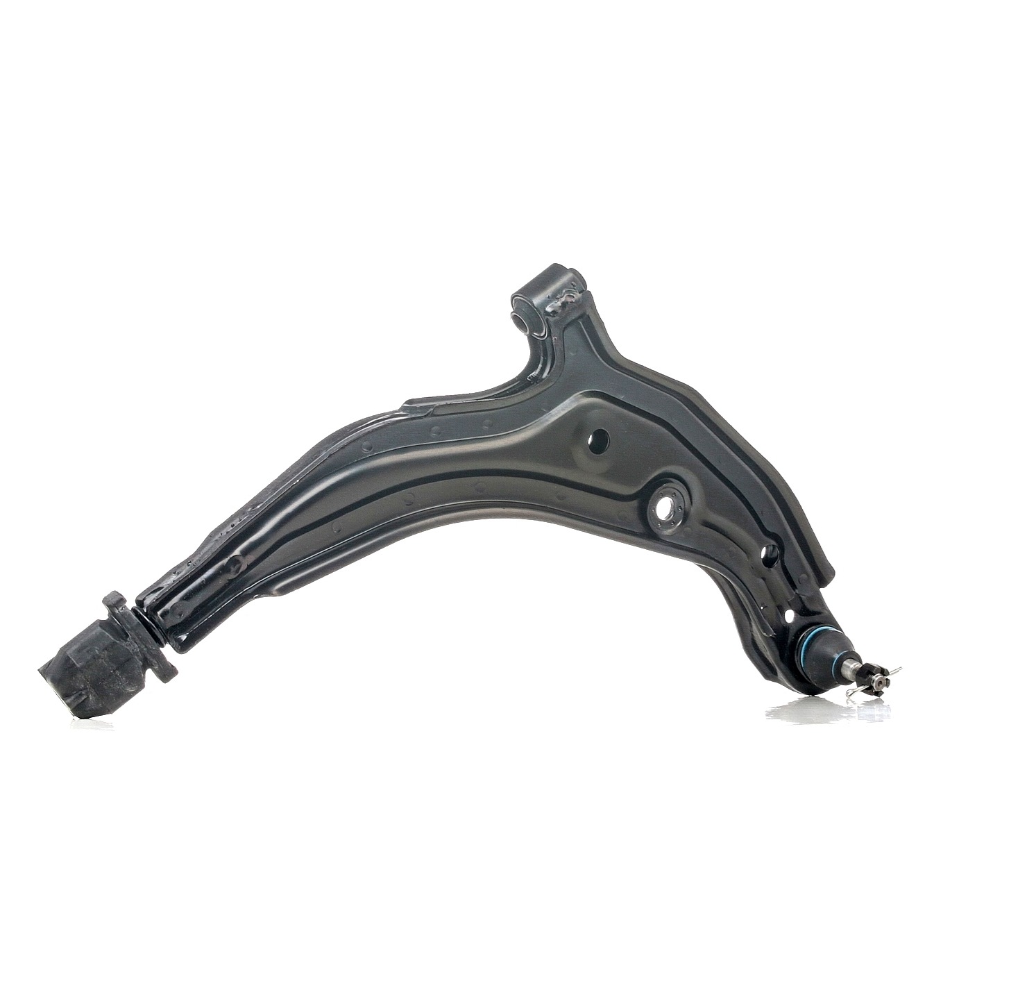 RIDEX 273C0637 Suspension arm with accessories, with ball joint, Front Axle, Lower, Right, outer, Control Arm, Sheet Steel, Cone Size: 12,4, 12,3 mm