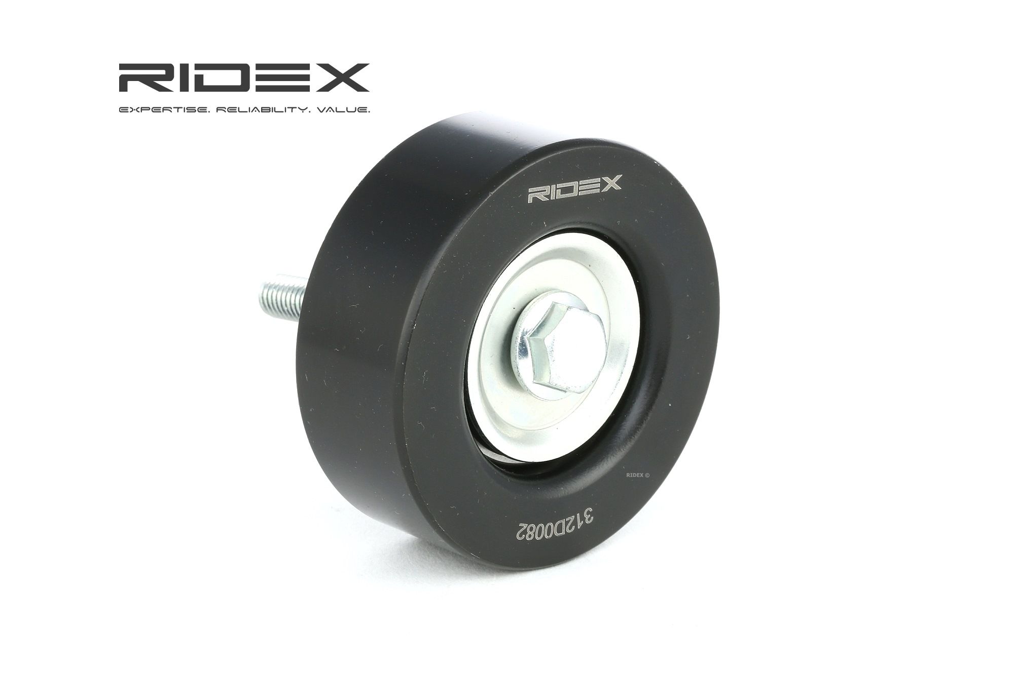 RIDEX 312D0082 Deflection / Guide Pulley, v-ribbed belt