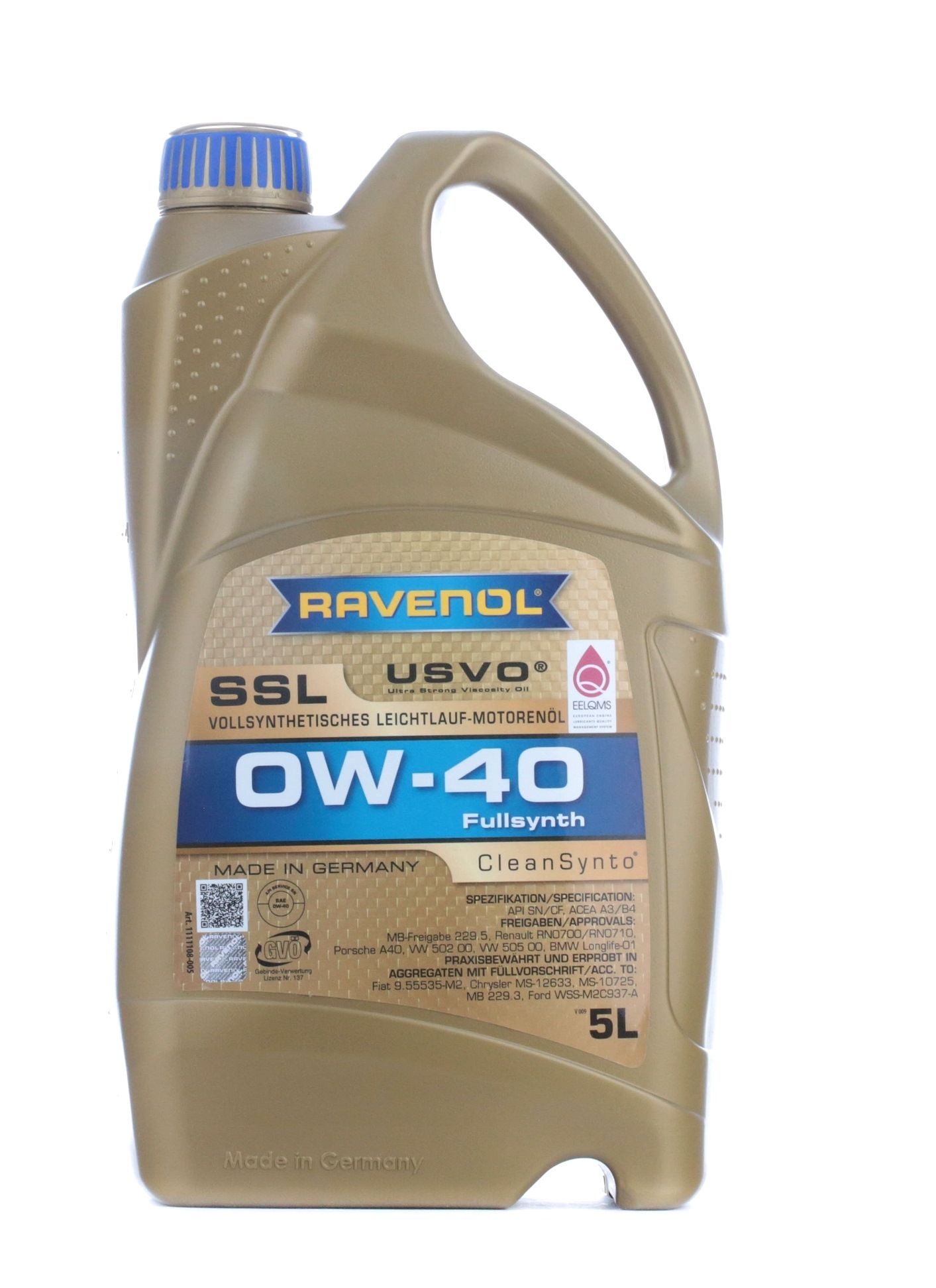 Comprar Aceite motor coche RAVENOL 1111108-005-01-999 SSL 0W-40, 5L, Aceite sintetico