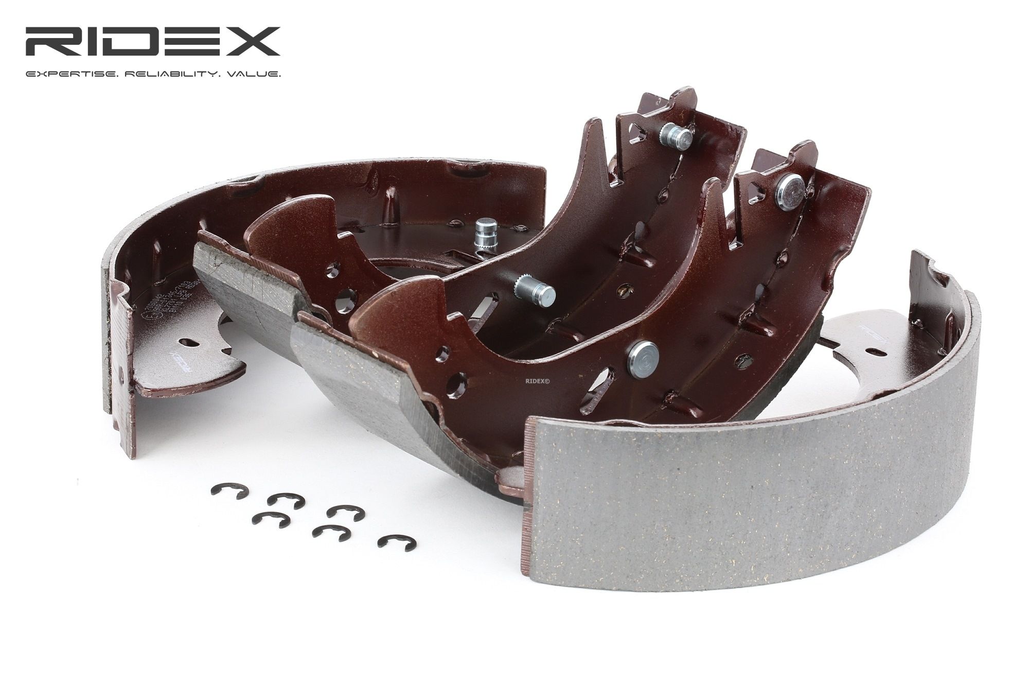 RIDEX: Original Bremsbackensatz für Trommelbremse 70B0042 (Trommel-Ø: 281mm, Breite: 63mm)