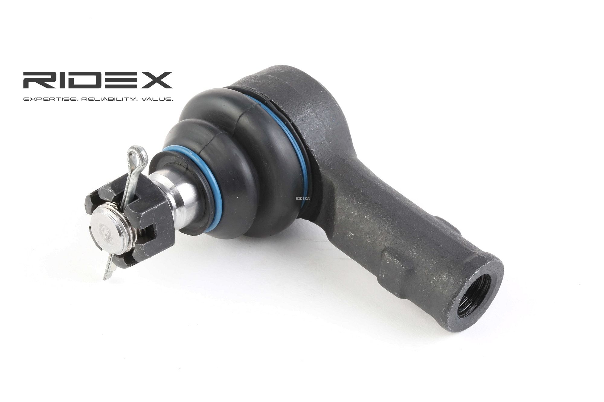 RIDEX 914T0209 Track rod end Cone Size 16,00 mm, M14X1.5, Front Axle