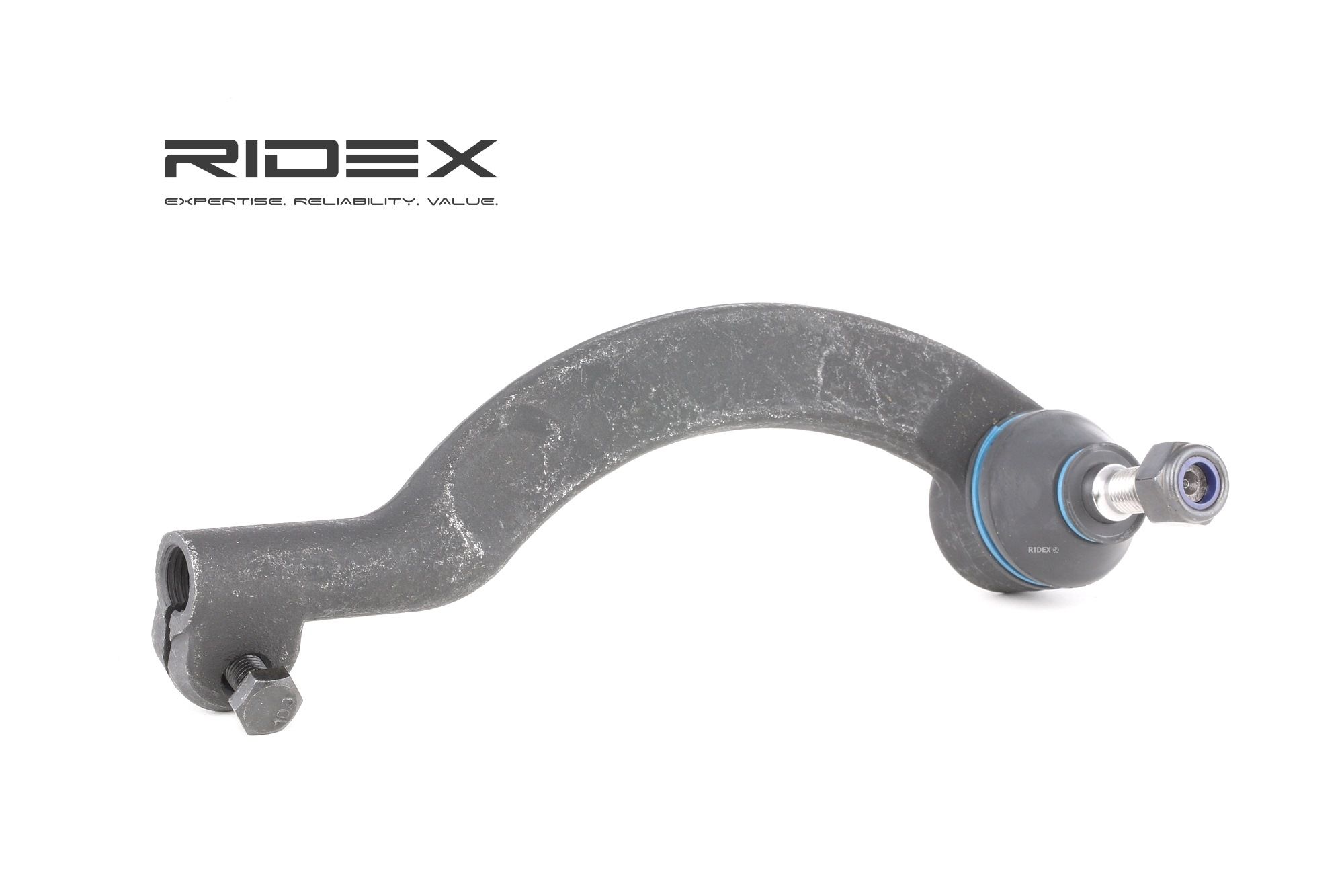 RIDEX 914T0093 Track rod end M10X1.25, Front Axle, Left, outer