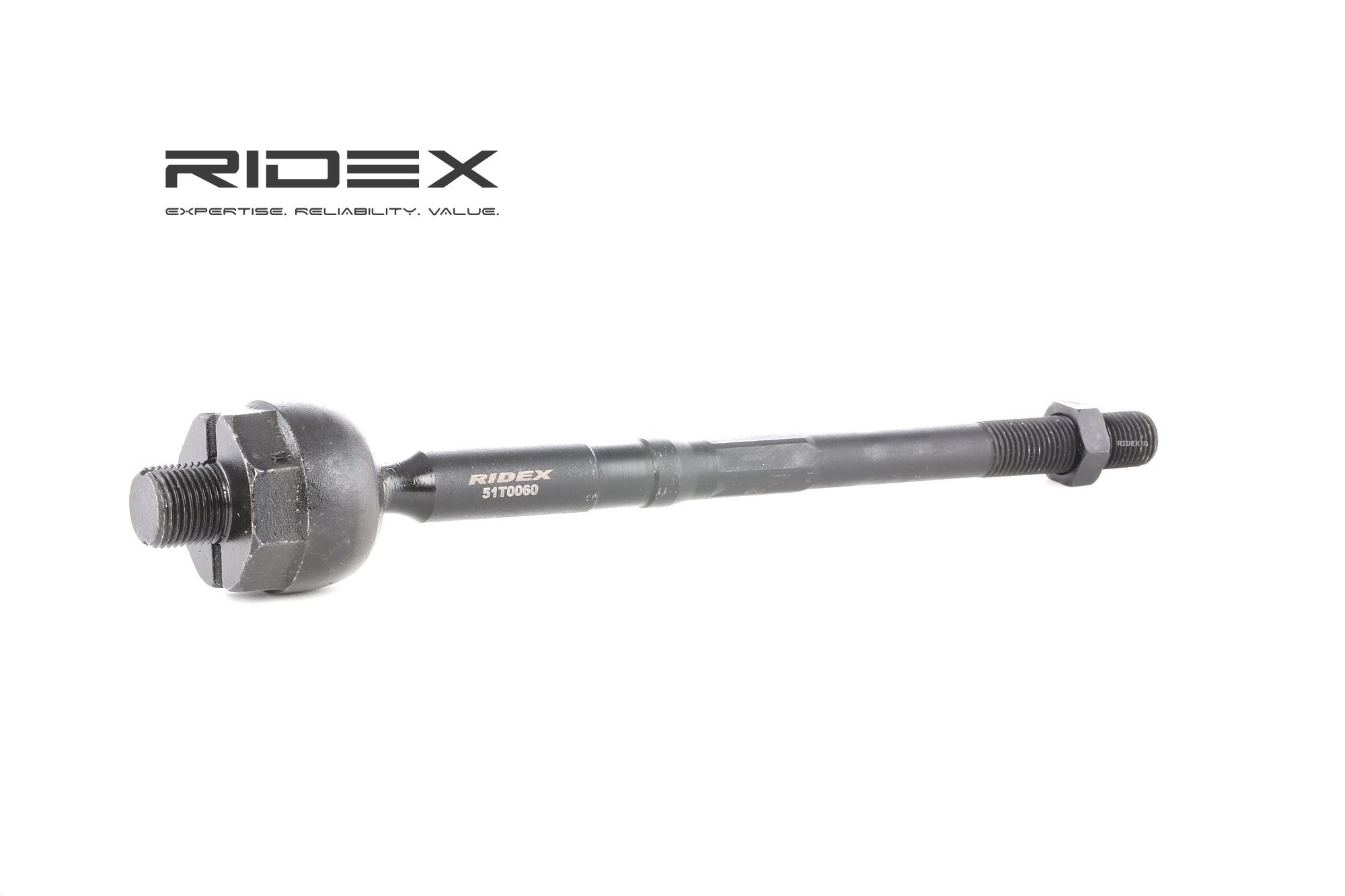 RIDEX 51T0060 Inner tie rod Front axle both sides, M14X1.5, 262,5 mm