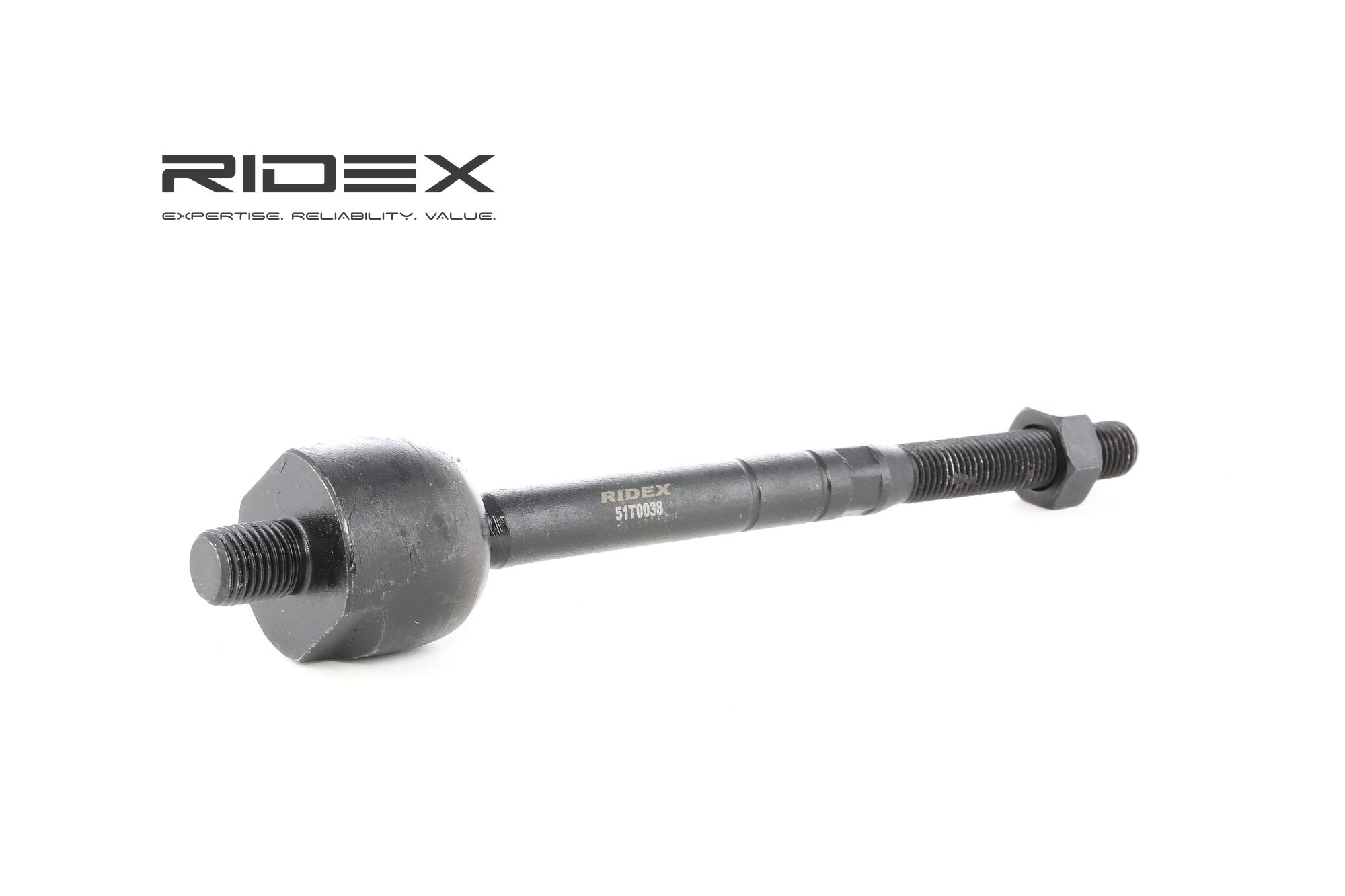 RIDEX 51T0038 Inner tie rod Front axle both sides, M14x1,5, 212 mm