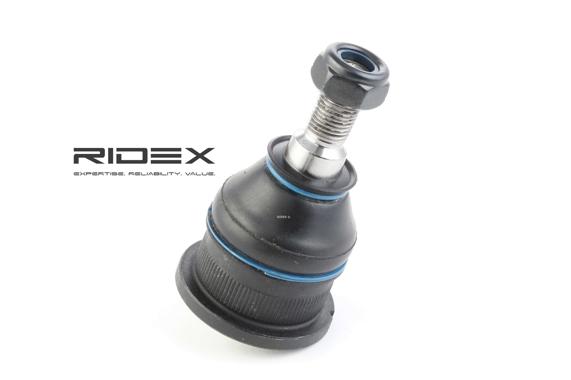 RIDEX 2462S0094 Ball Joint Front Axle, Lower, both sides, without retaining ring, 15,8mm, 46mm, M12 x 1,25 RHT Mmm, for control arm, 1/5