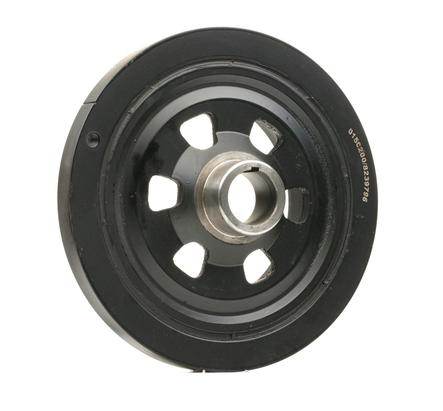 STARK SKBPC-0640124 Crankshaft pulley Ø: 216mm, Number of ribs: 5, Decoupled, with mounting manual