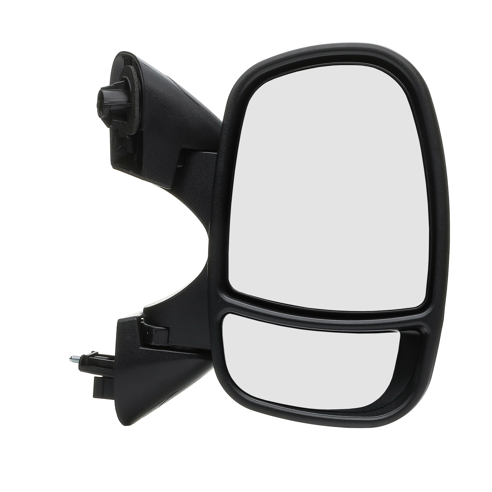 STARK SKOM-1040399 Wing mirror Right, black, for electric mirror adjustment, Convex, Heatable, with thermo sensor, Short mirror arm